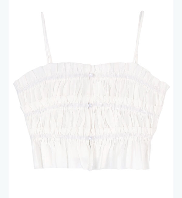 titivate「シャーリングフリルビスチェキャミソール」|キャミソール|