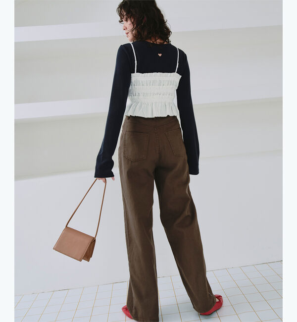 titivate「シャーリングフリルビスチェキャミソール」|キャミソール|