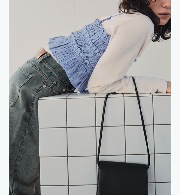 titivate「シャーリングフリルビスチェキャミソール」|キャミソール|