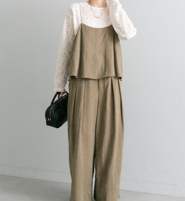  「【SET ITEM】パウダーツイルビスチェ+パンツセット」|その他|ブラウン系その他