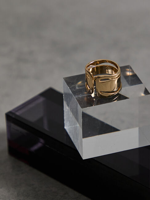 Te chichi「ニュアンスクラックリング(♯13)」|ピアス|ゴールド