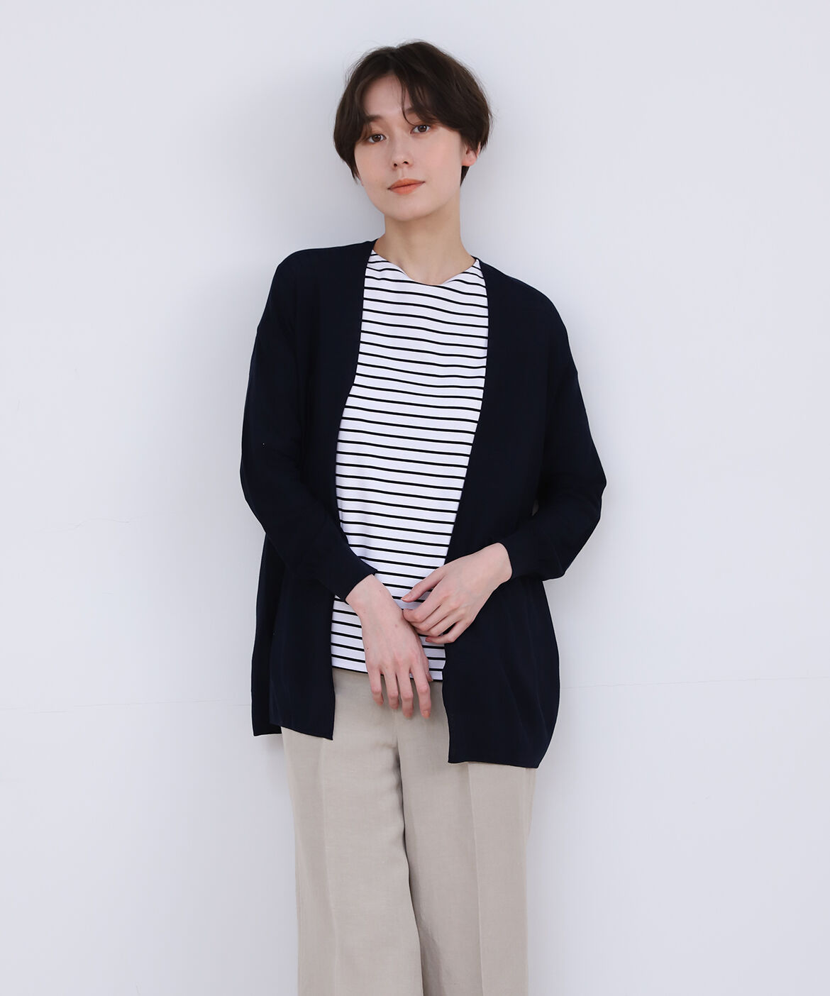 I.T.'S international「ロングカーディガン《Cuoo》」|カーディガン|ネイビー