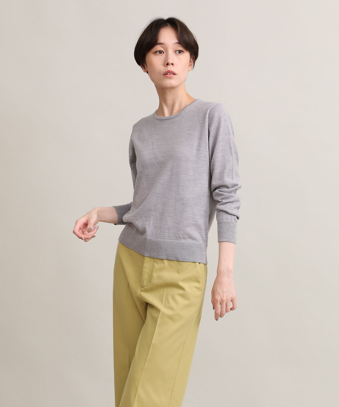 DAY by DAY it&rsquo;s international「ベーシッククルーネックニット《HARMONY》」|ニット・セーター|グレー1