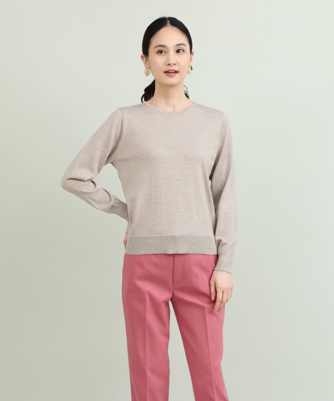 DAY by DAY it&rsquo;s international「ベーシッククルーネックニット《HARMONY》」|ニット・セーター|ベージュ2