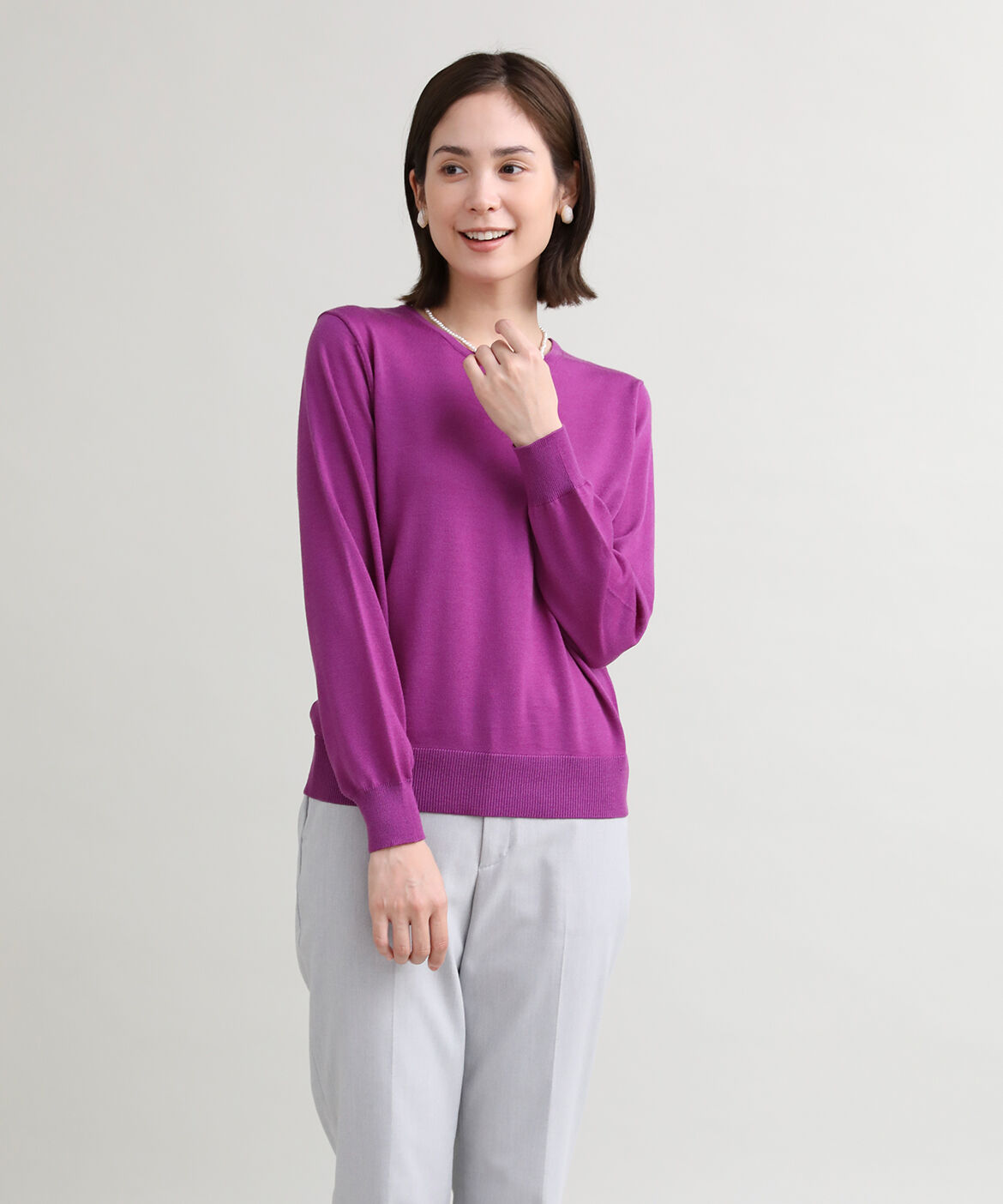 DAY by DAY it&rsquo;s international「ベーシッククルーネックニット《HARMONY》」|ニット・セーター|パープル2