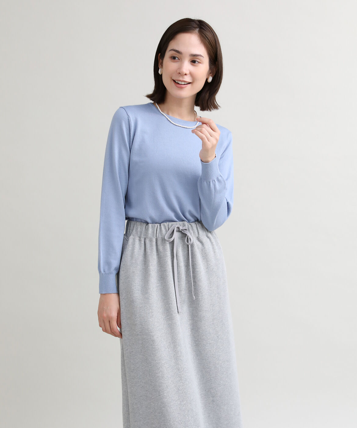 DAY by DAY it&rsquo;s international「ベーシッククルーネックニット《HARMONY》」|ニット・セーター|サックス3