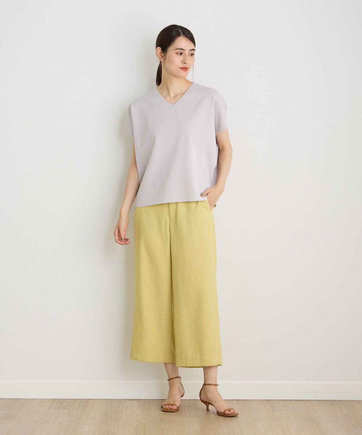 7-IDconcept.「《大きいサイズ》Vネックサマーニット」|ニット・セーター|