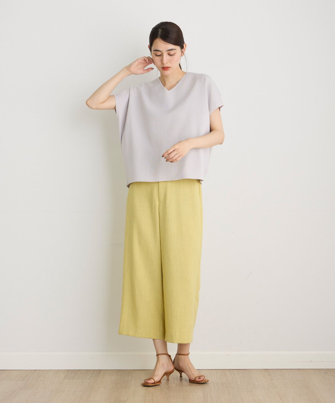 7-IDconcept.「《大きいサイズ》Vネックサマーニット」|ニット・セーター|