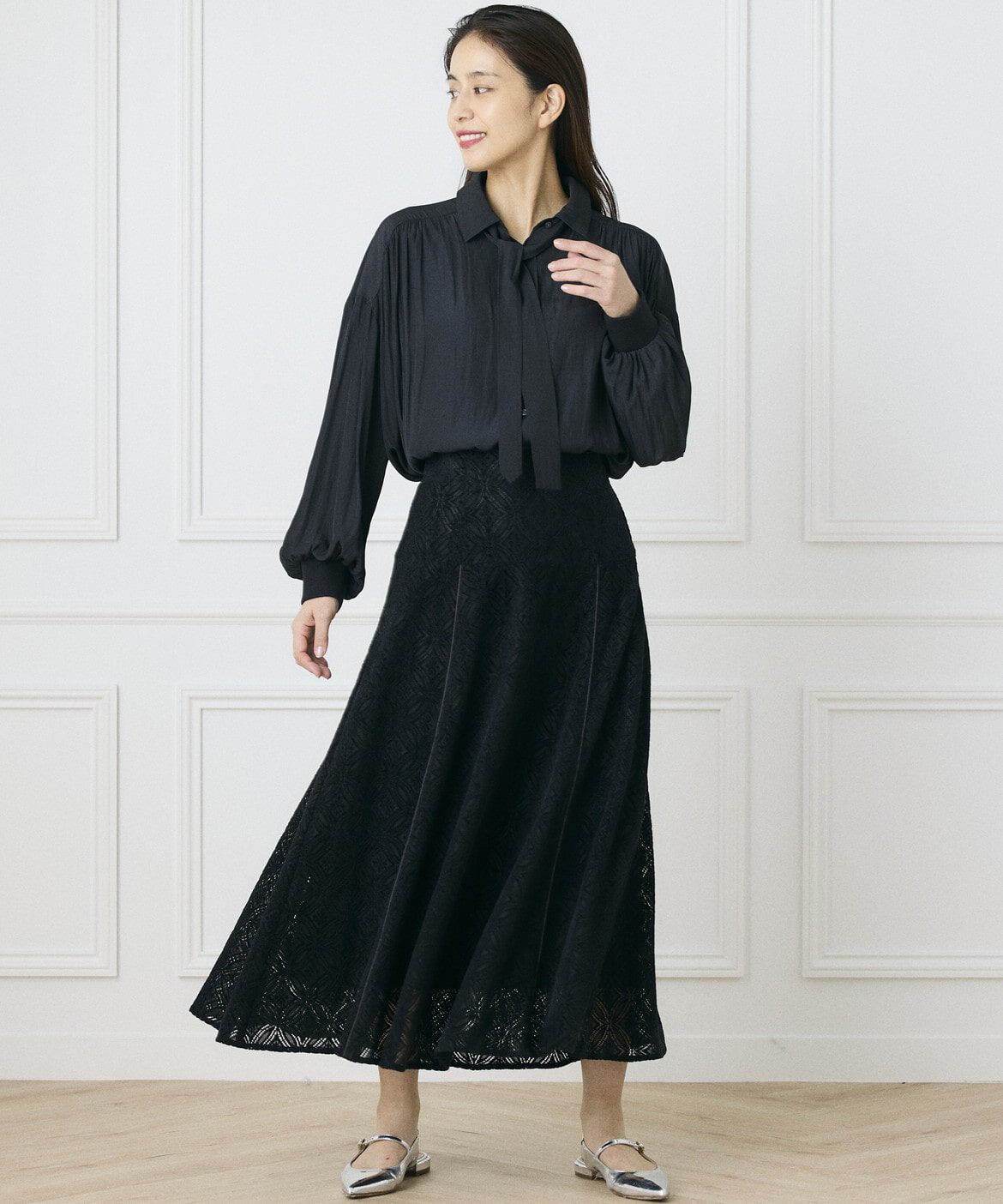 INED「《INED CLARO》モールカットレーススカート」|スカート|