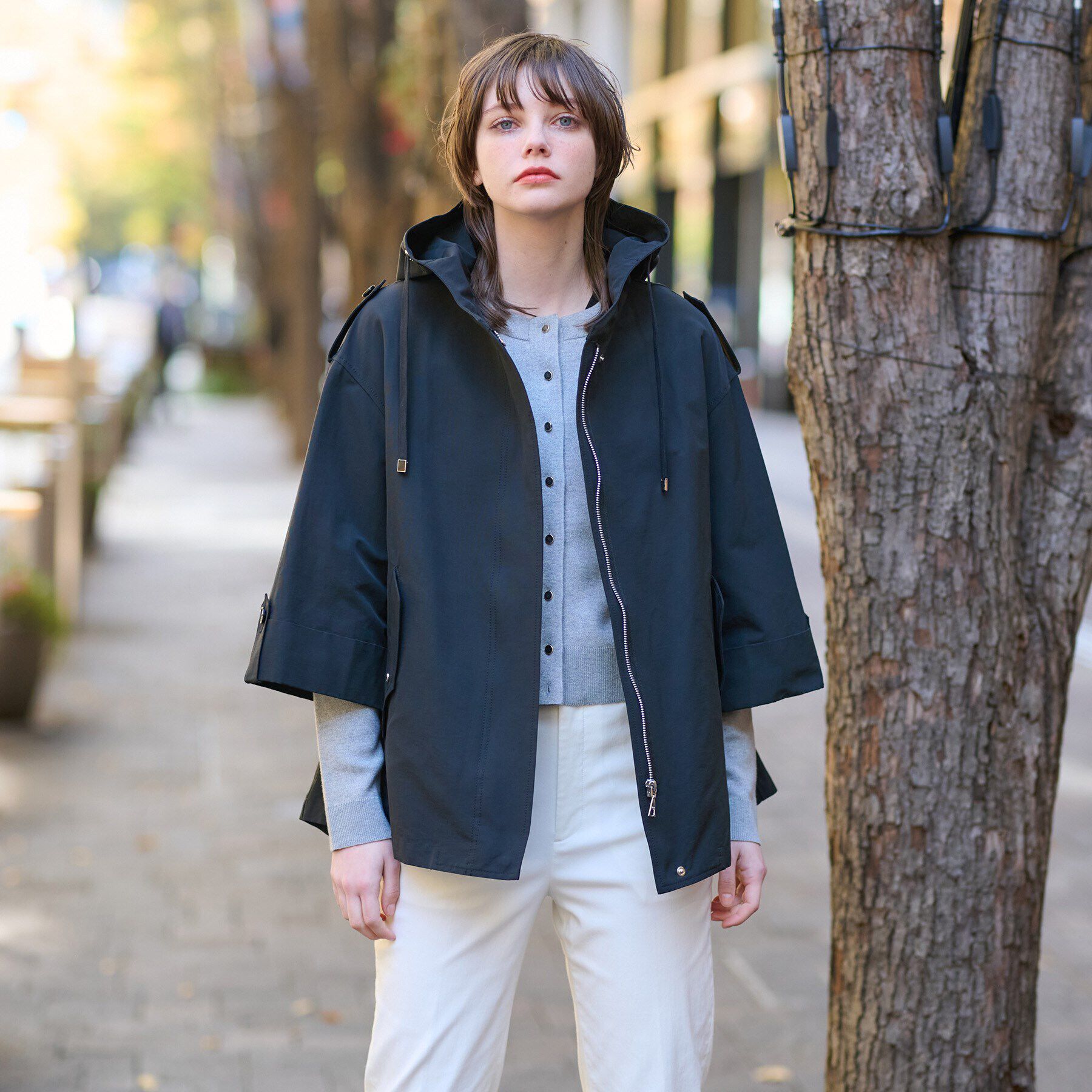 DRESSTERIOR「レインプルーフＡラインモッズパーカ」|ブルゾン・スタジャン|