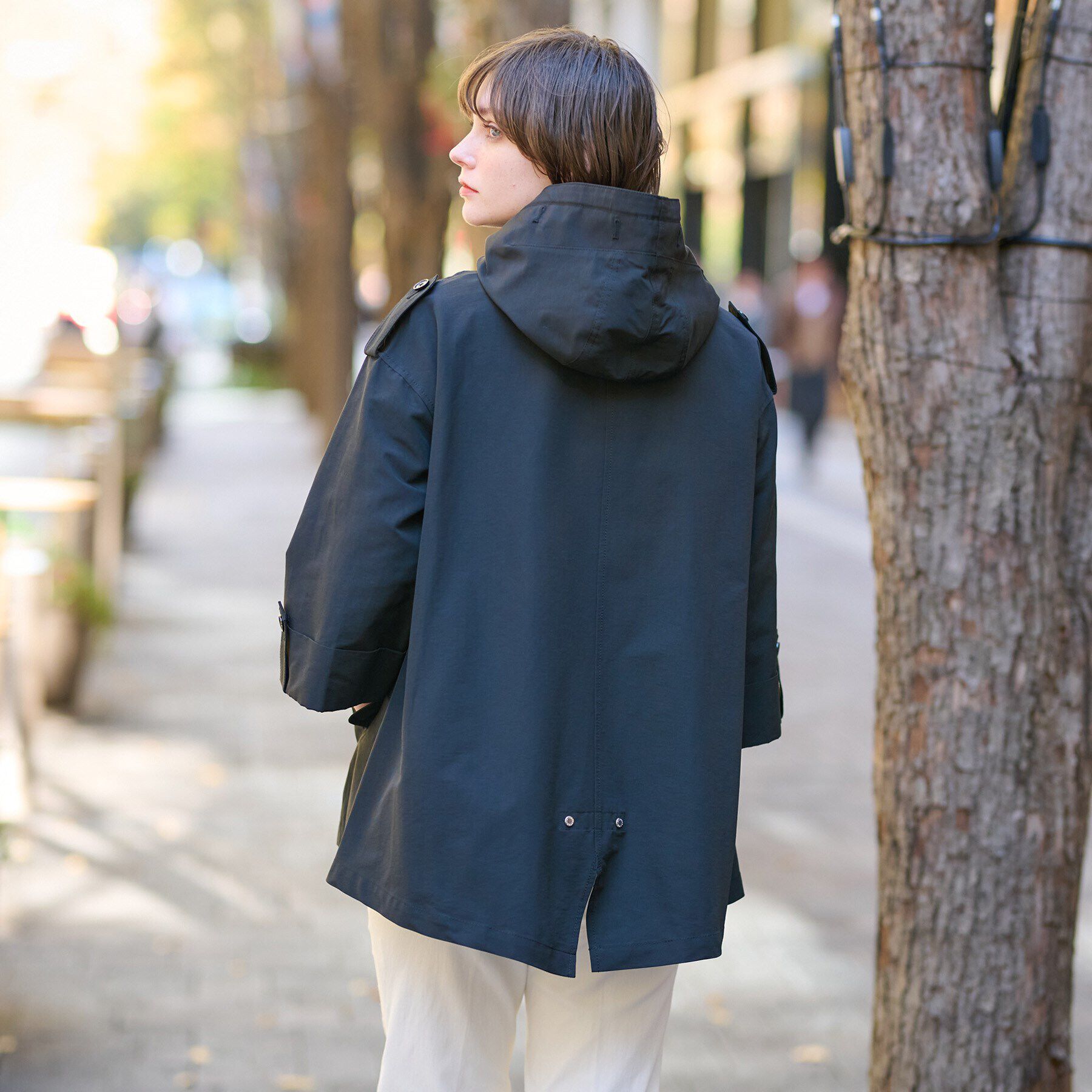 DRESSTERIOR「レインプルーフＡラインモッズパーカ」|ブルゾン・スタジャン|