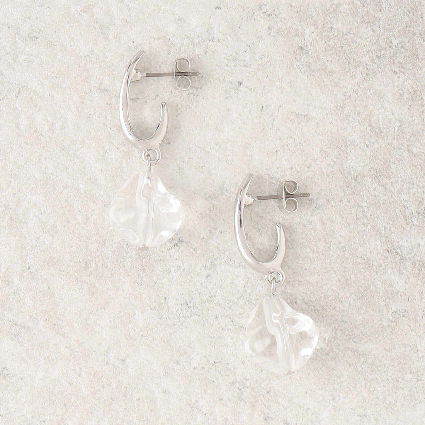 grove「クリアブロックメタルピアス」|ピアス|