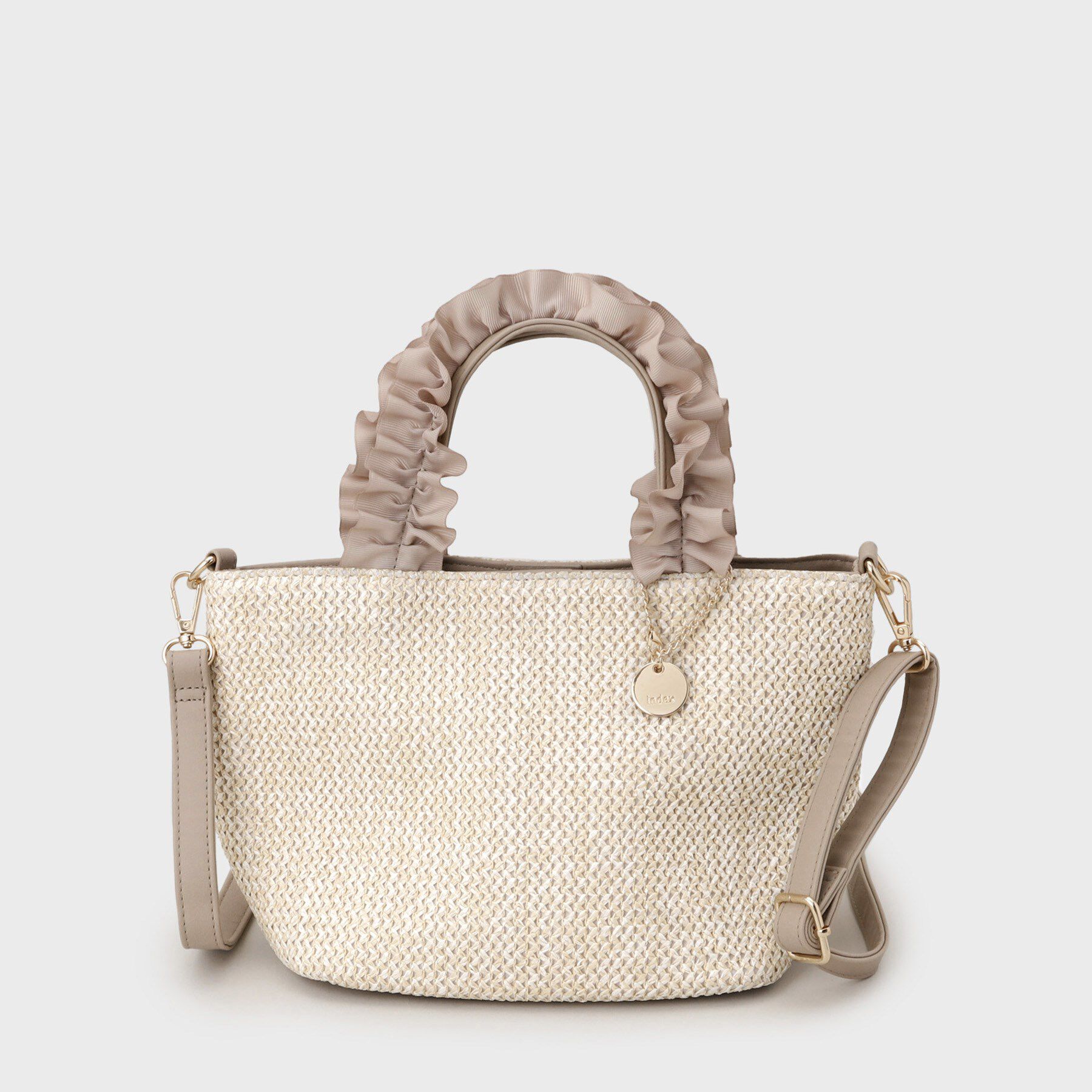 index「【2WAY】雑材フリル持ち手バッグ」|トートバッグ|