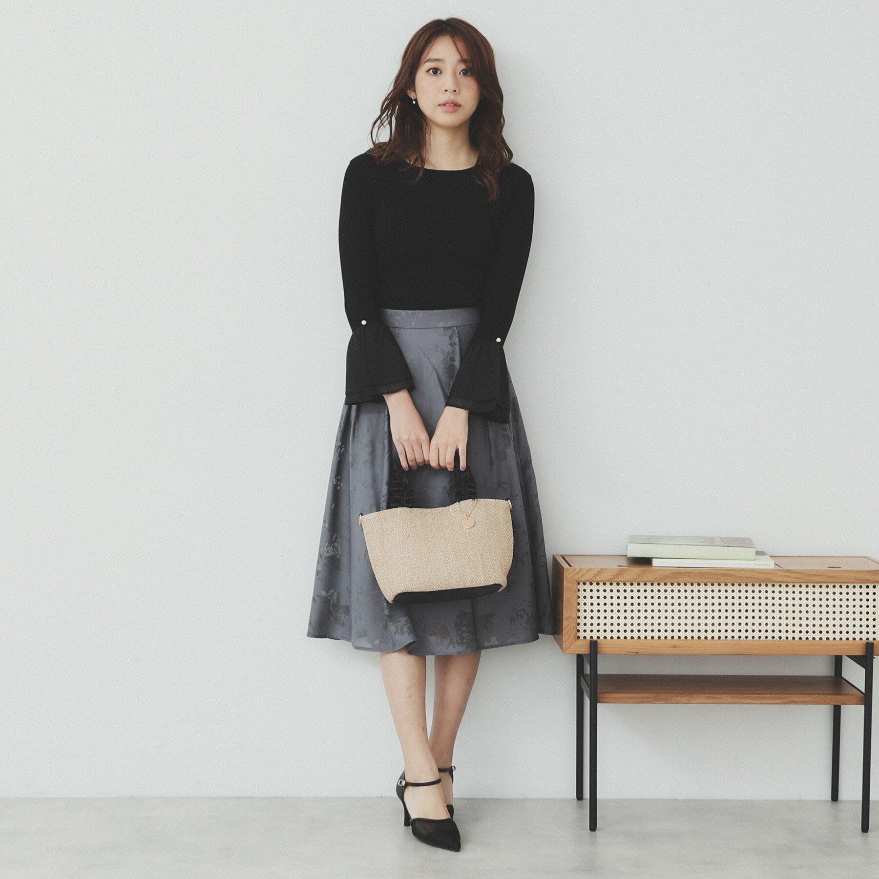 index「【2WAY】雑材フリル持ち手バッグ」|トートバッグ|