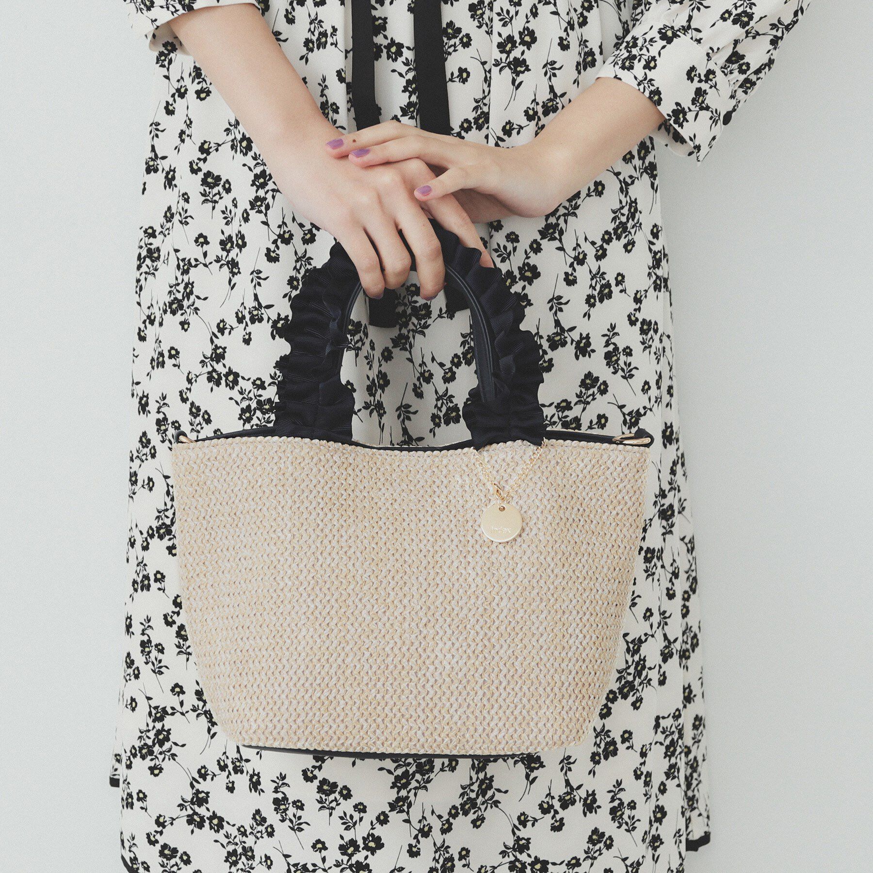 index「【2WAY】雑材フリル持ち手バッグ」|トートバッグ|