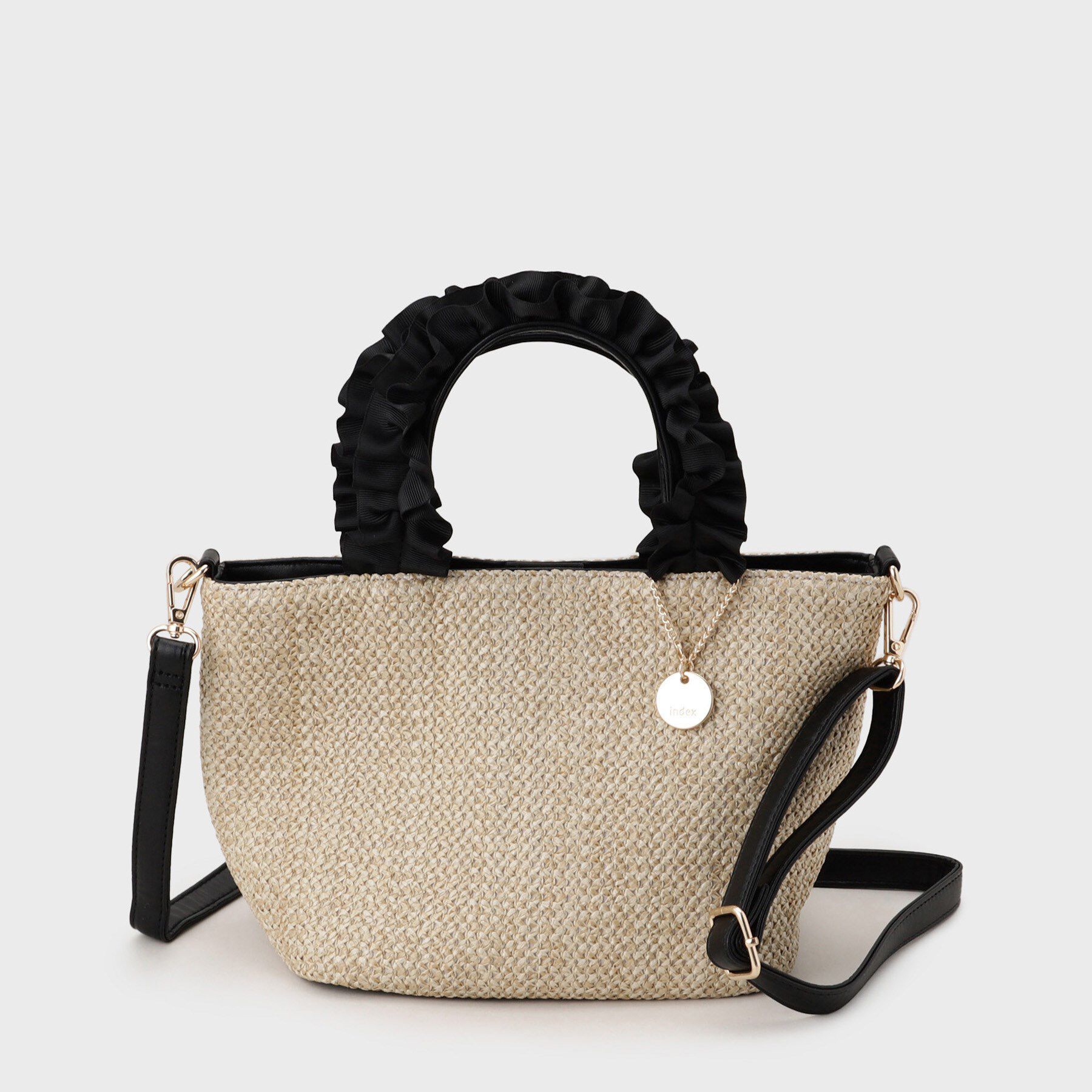 index「【2WAY】雑材フリル持ち手バッグ」|トートバッグ|