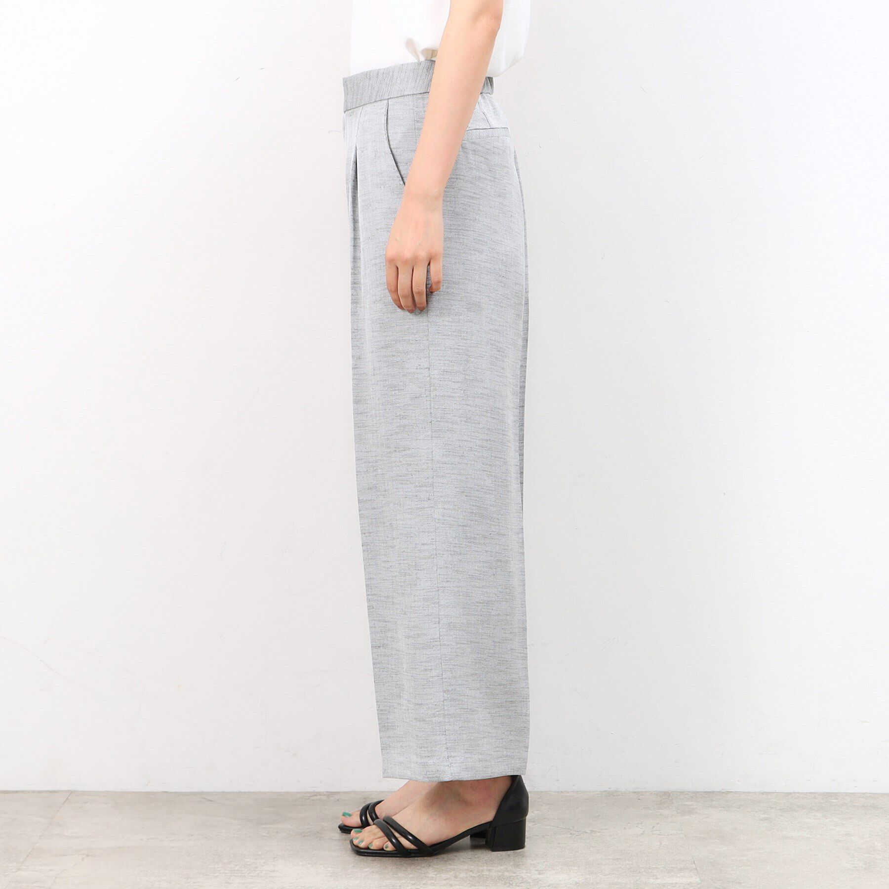 OPAQUE.CLIP「メランジワイドストレートパンツ【洗濯機洗い可】」|その他|