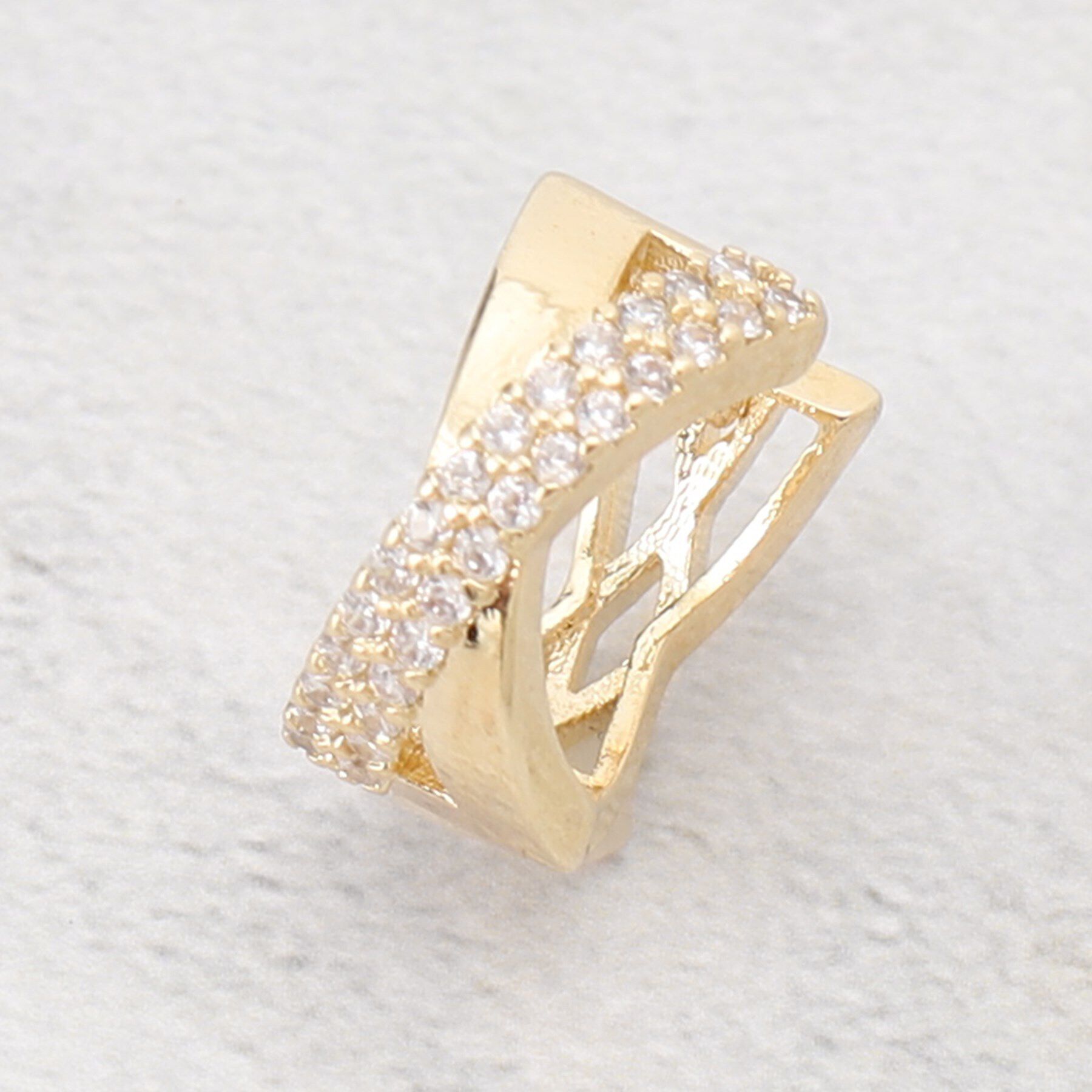 OPAQUE.CLIP「ビジューメタルワンタッチピアス」|ピアス|