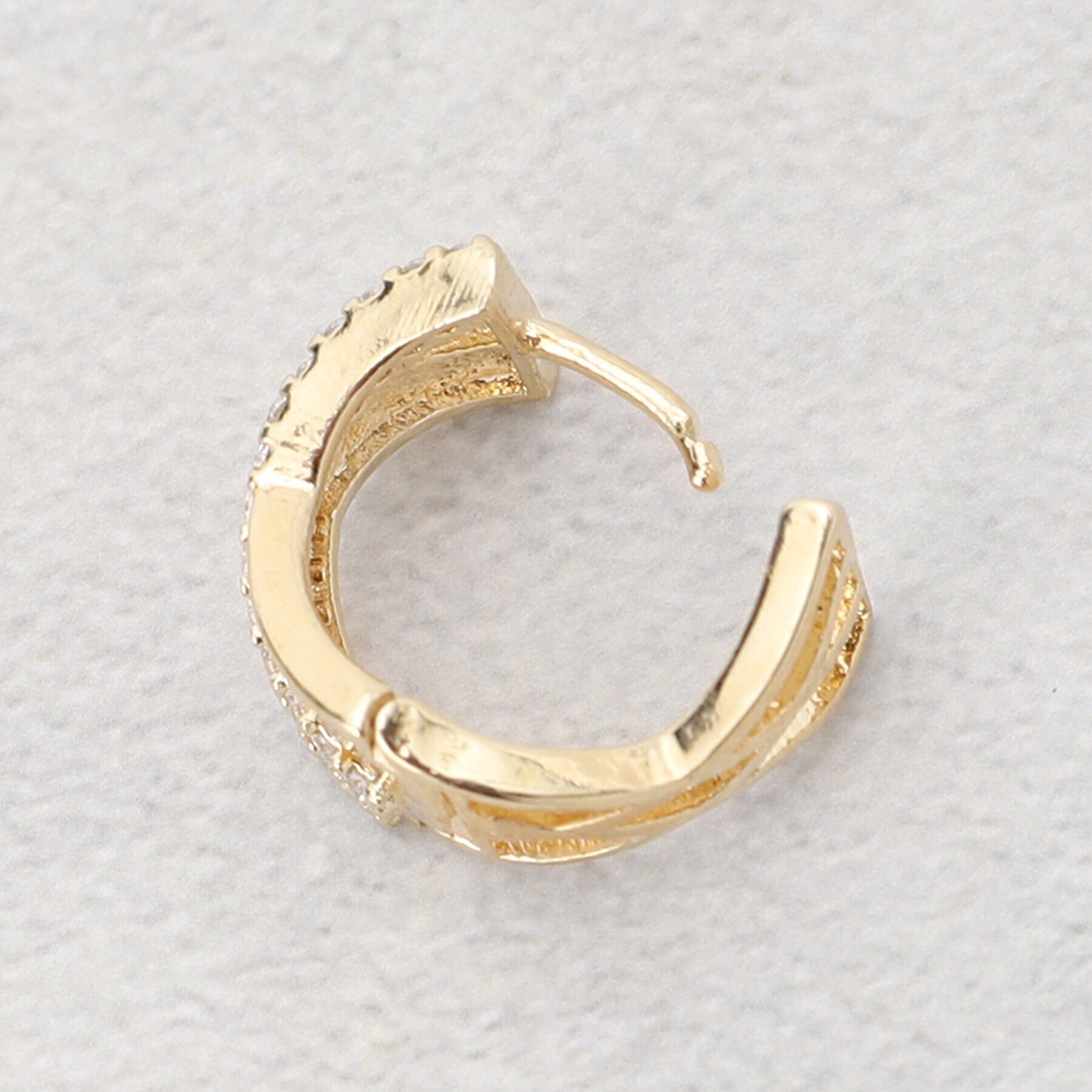 OPAQUE.CLIP「ビジューメタルワンタッチピアス」|ピアス|