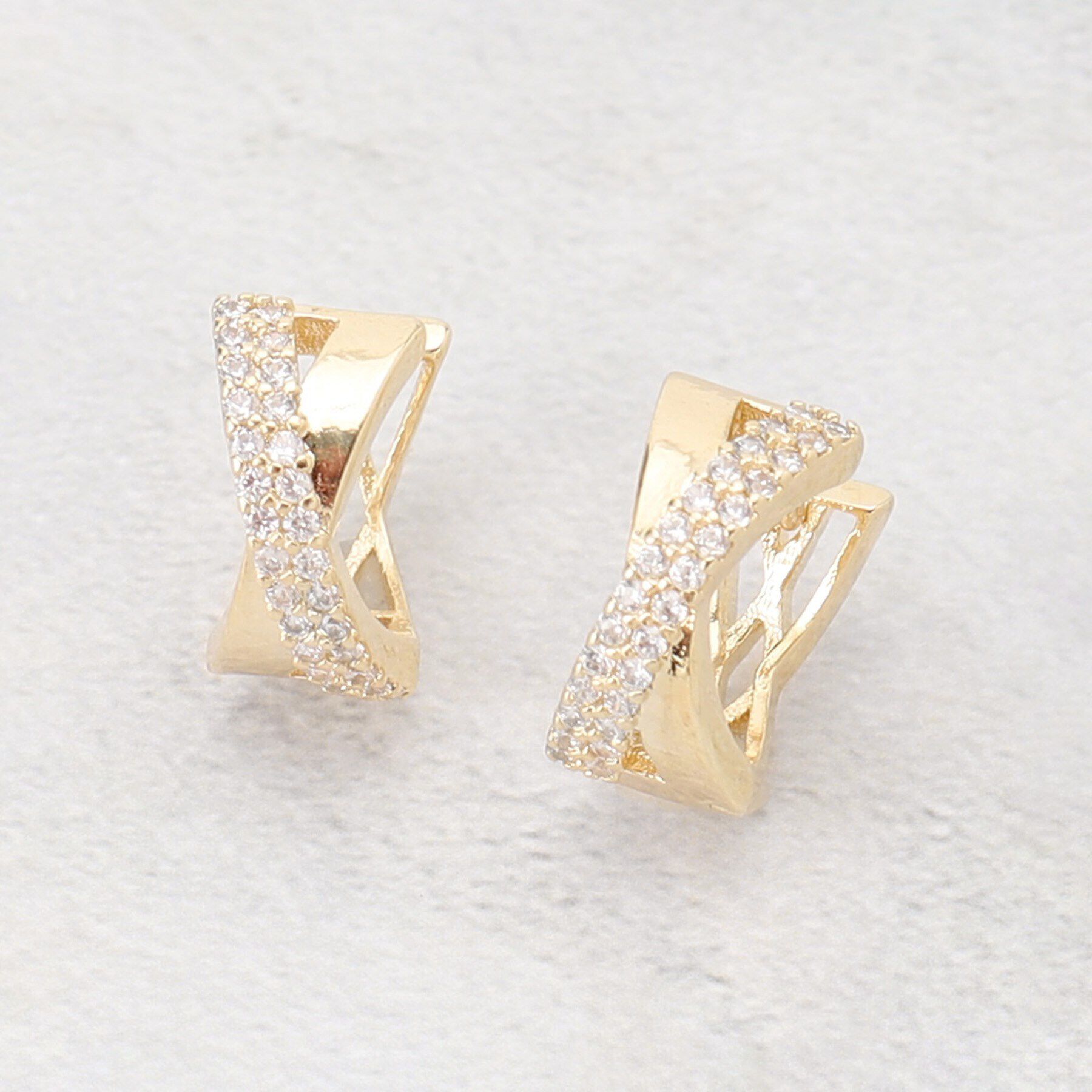 OPAQUE.CLIP「ビジューメタルワンタッチピアス」|ピアス|ゴールド(007)