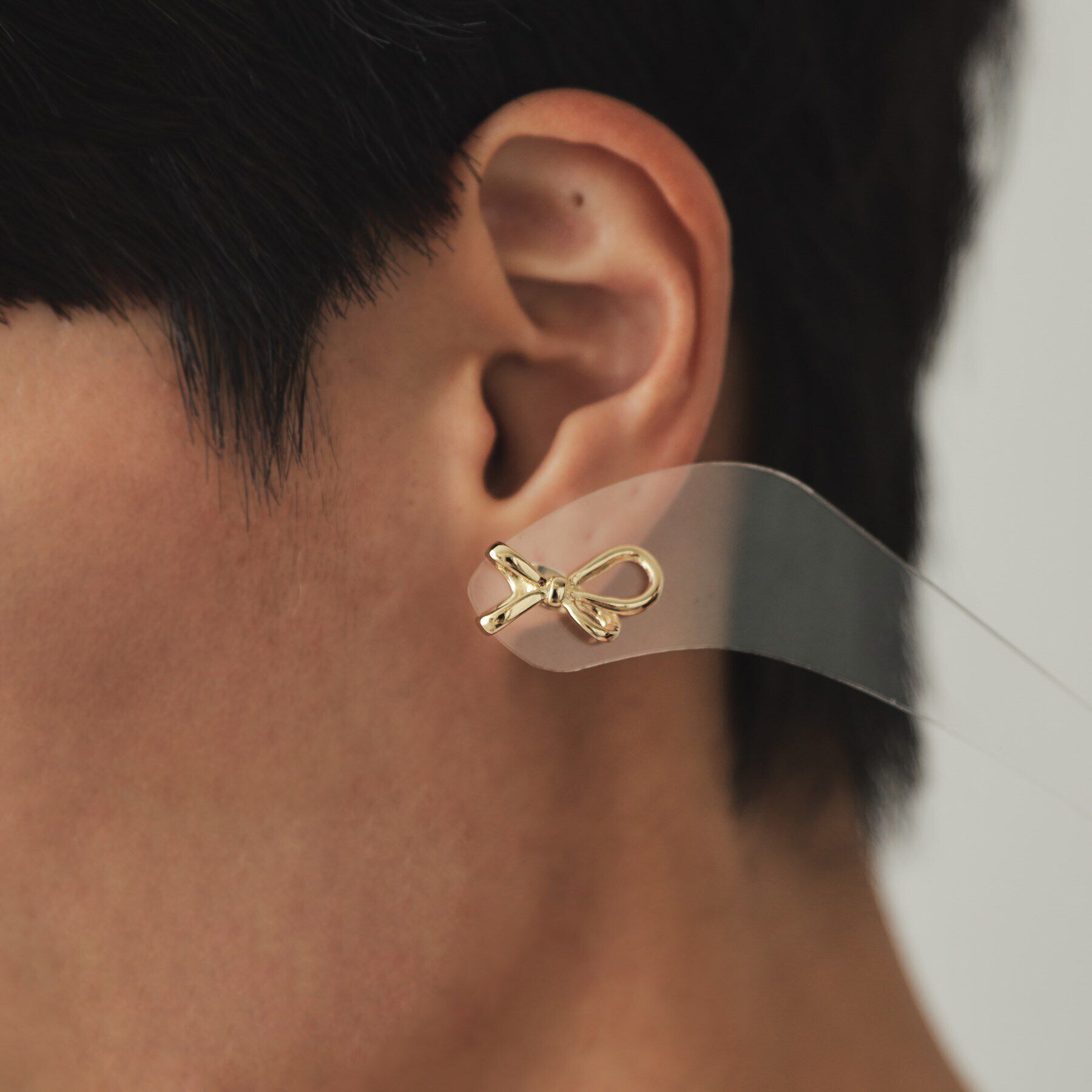 OPAQUE.CLIP「メタルリボンピアス」|ピアス|