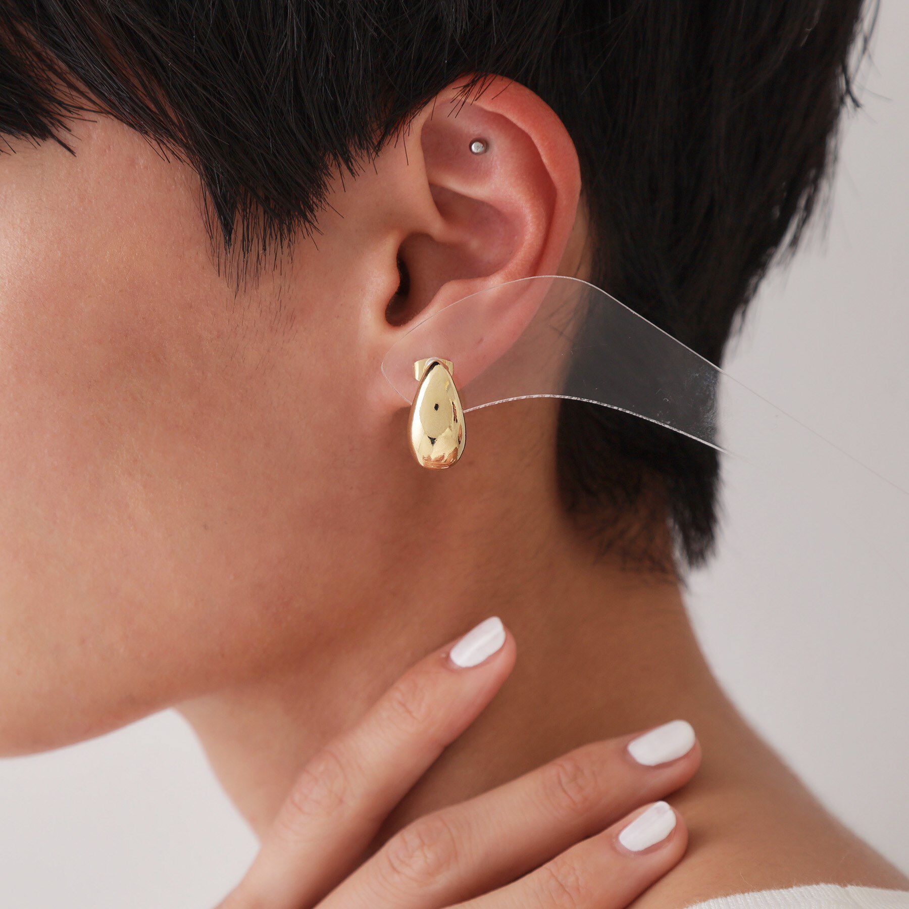 OPAQUE.CLIP「ドロップメタルピアス」|ピアス|