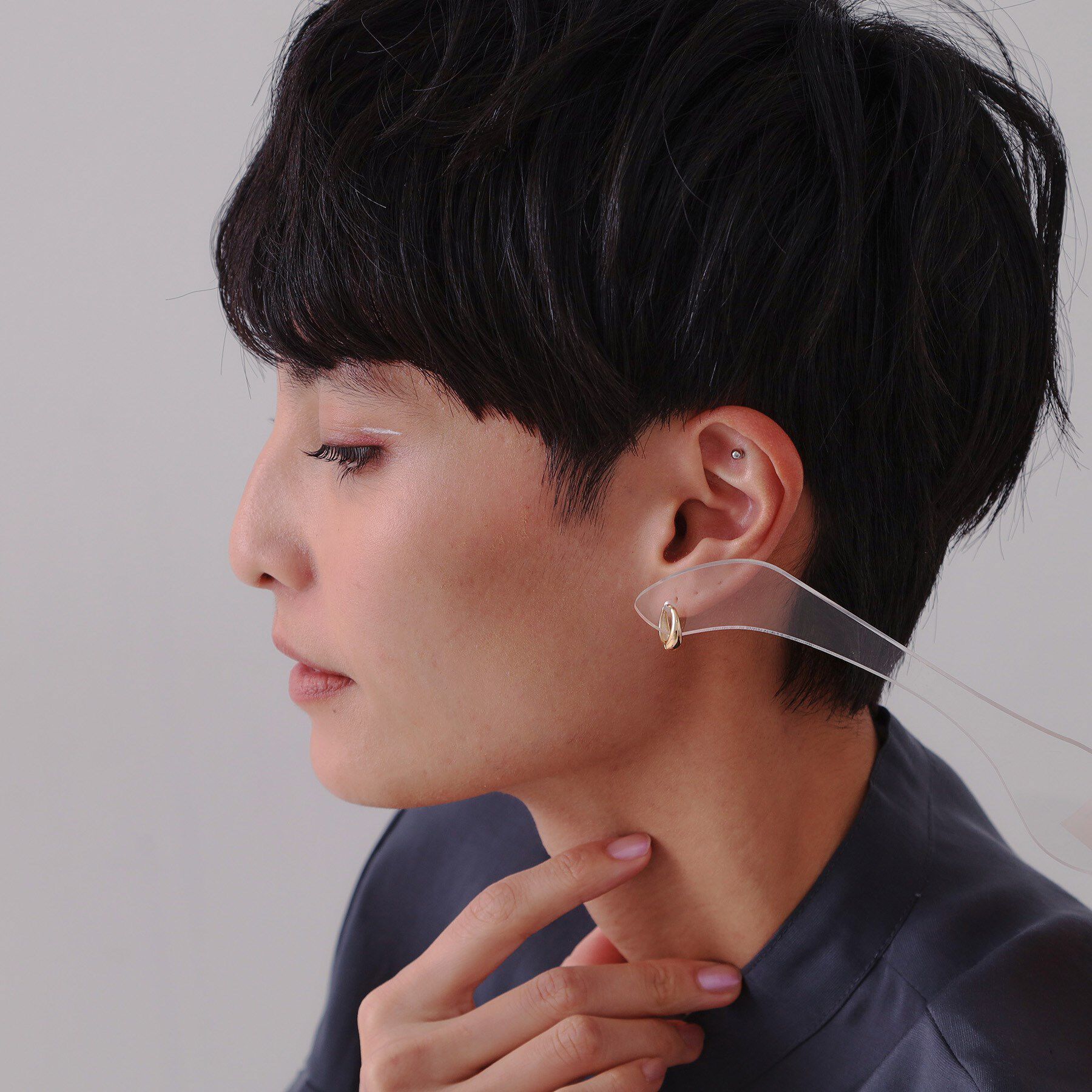 OPAQUE.CLIP「メタルリングピアス」|ピアス|