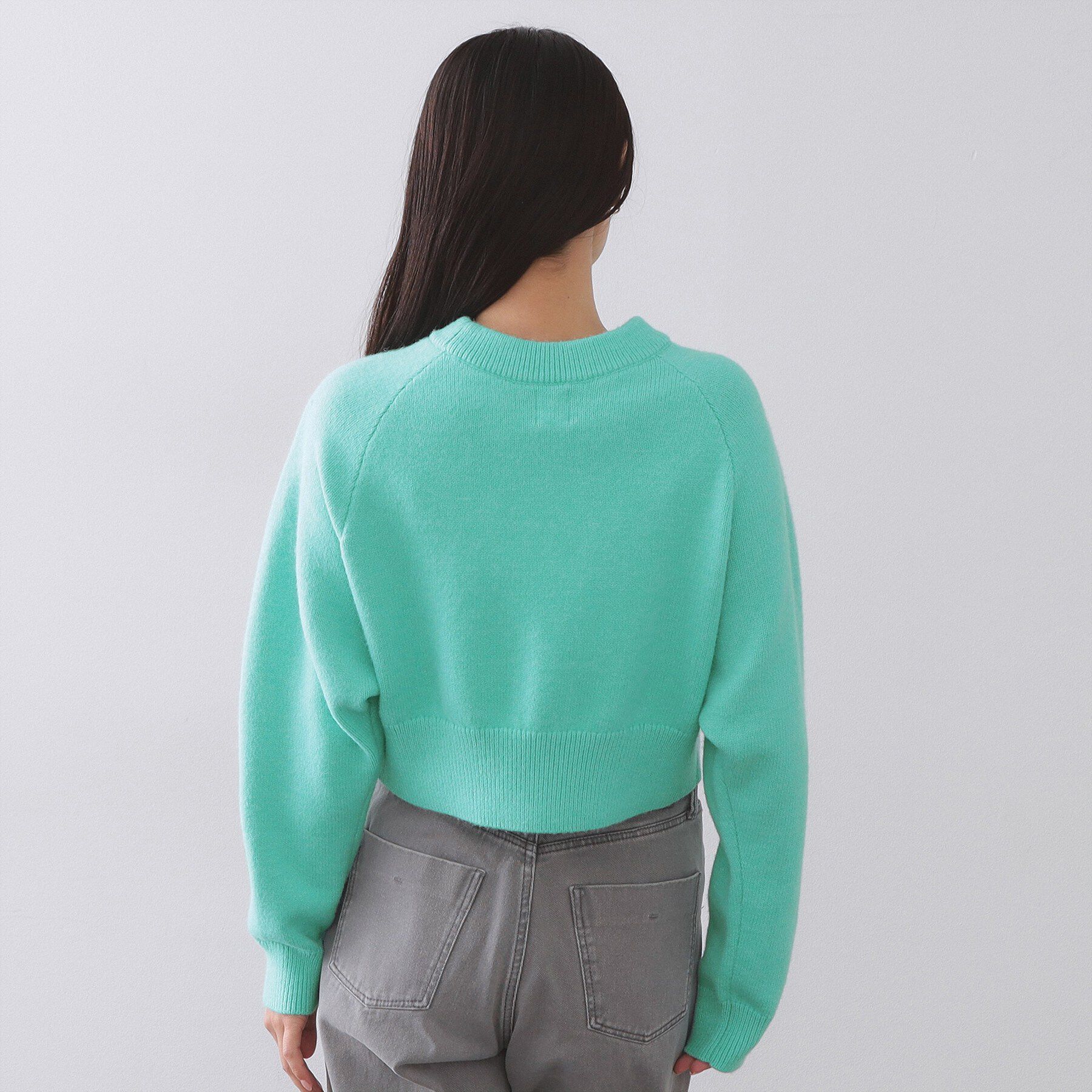 OPAQUE.CLIP「ショルダータックショートニット【洗濯機OK】」|ニット・セーター|