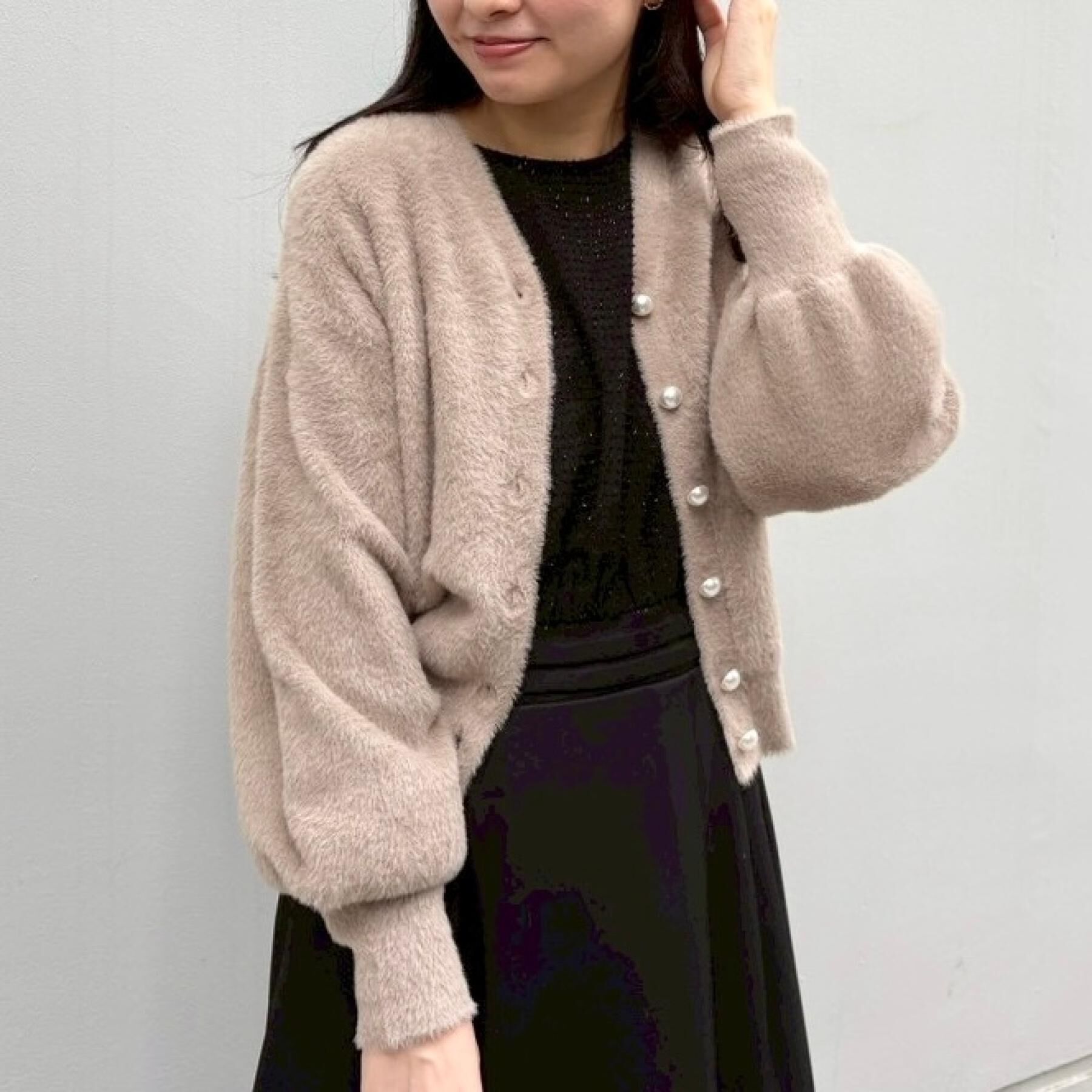 Couture broach「【前後2WAY】Springフェザーカーデトップス」|カーディガン|