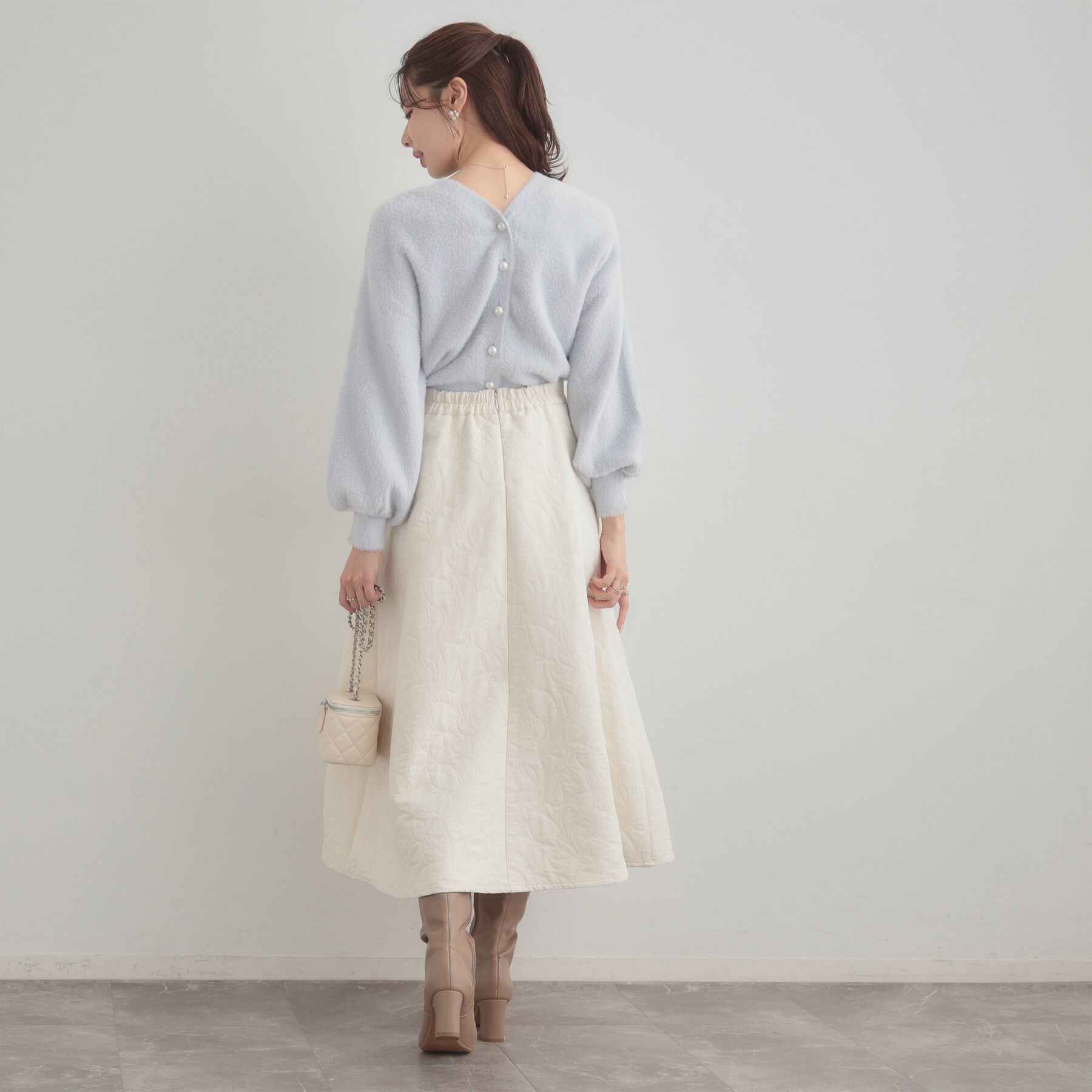 Couture broach「【前後2WAY】Springフェザーカーデトップス」|カーディガン|