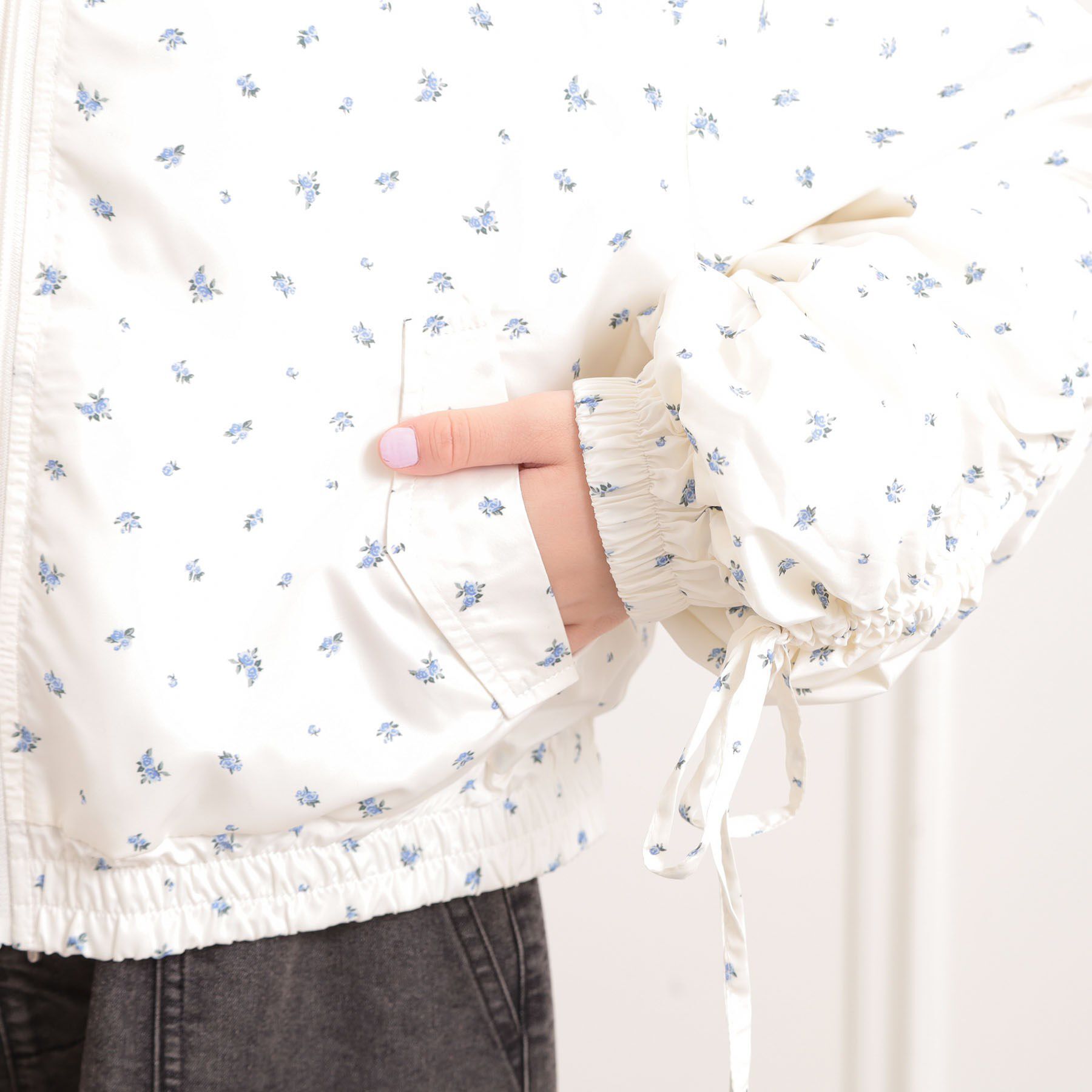 PINK-latte「袖ドロストブルゾン」|ブルゾン・スタジャン|