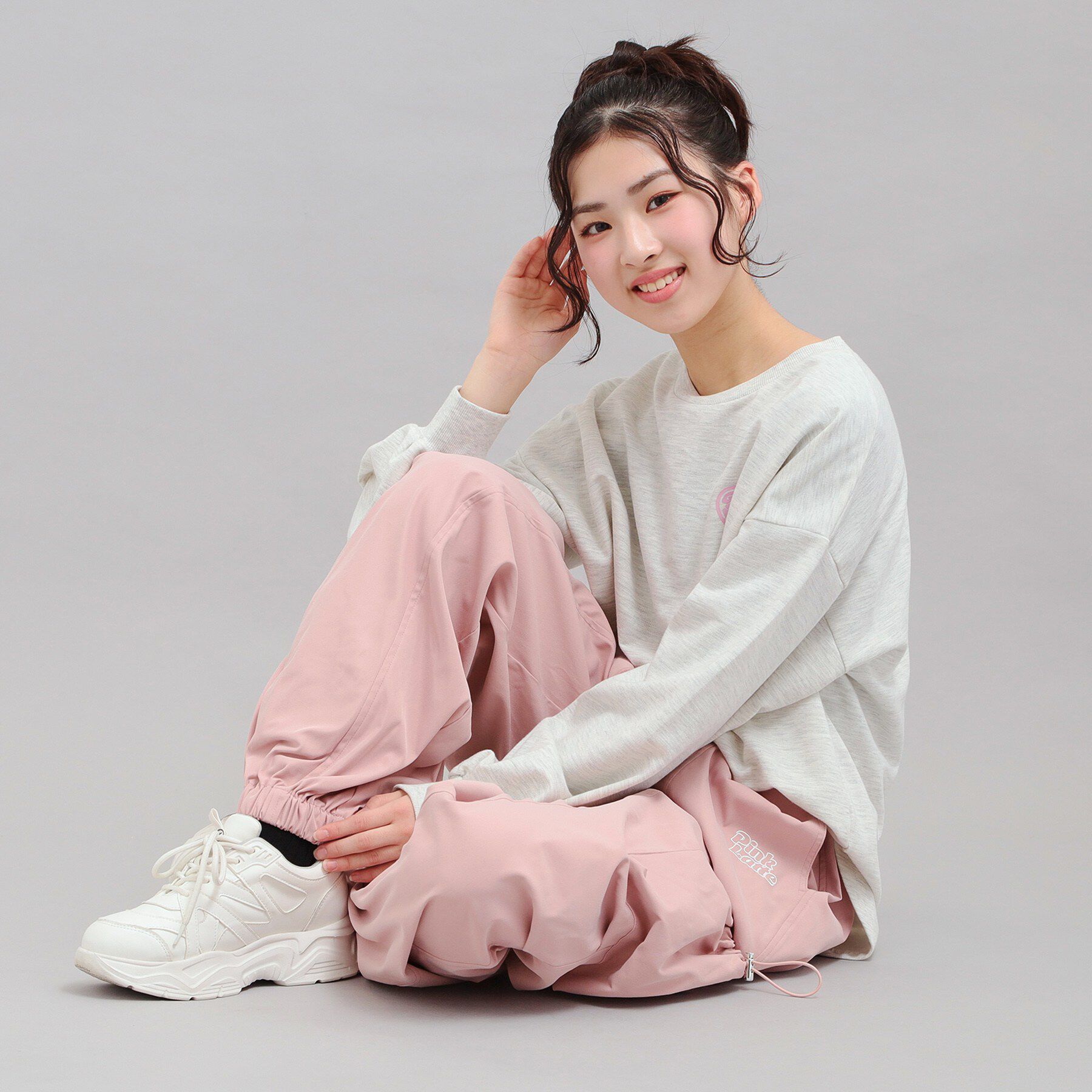 PINK-latte「ギャザーポケットパンツ」|その他|ピンク(071)