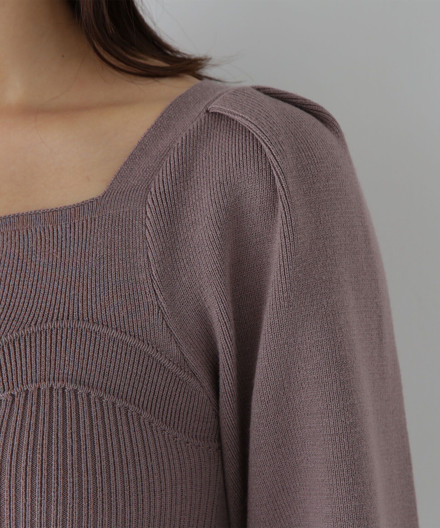  「ペプラムチュールニットワンピース」|ワンピース|