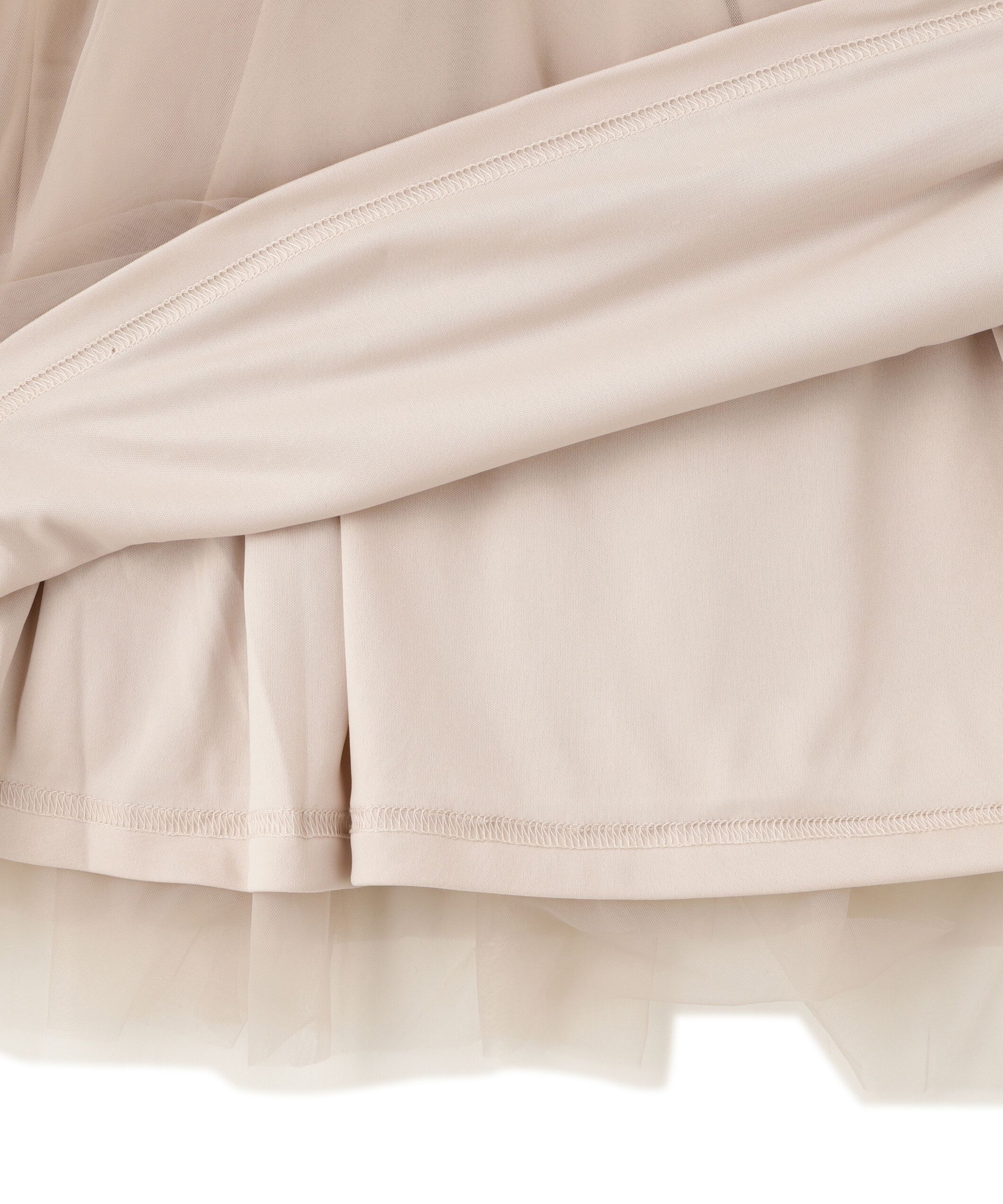  「ペプラムチュールニットワンピース」|ワンピース|