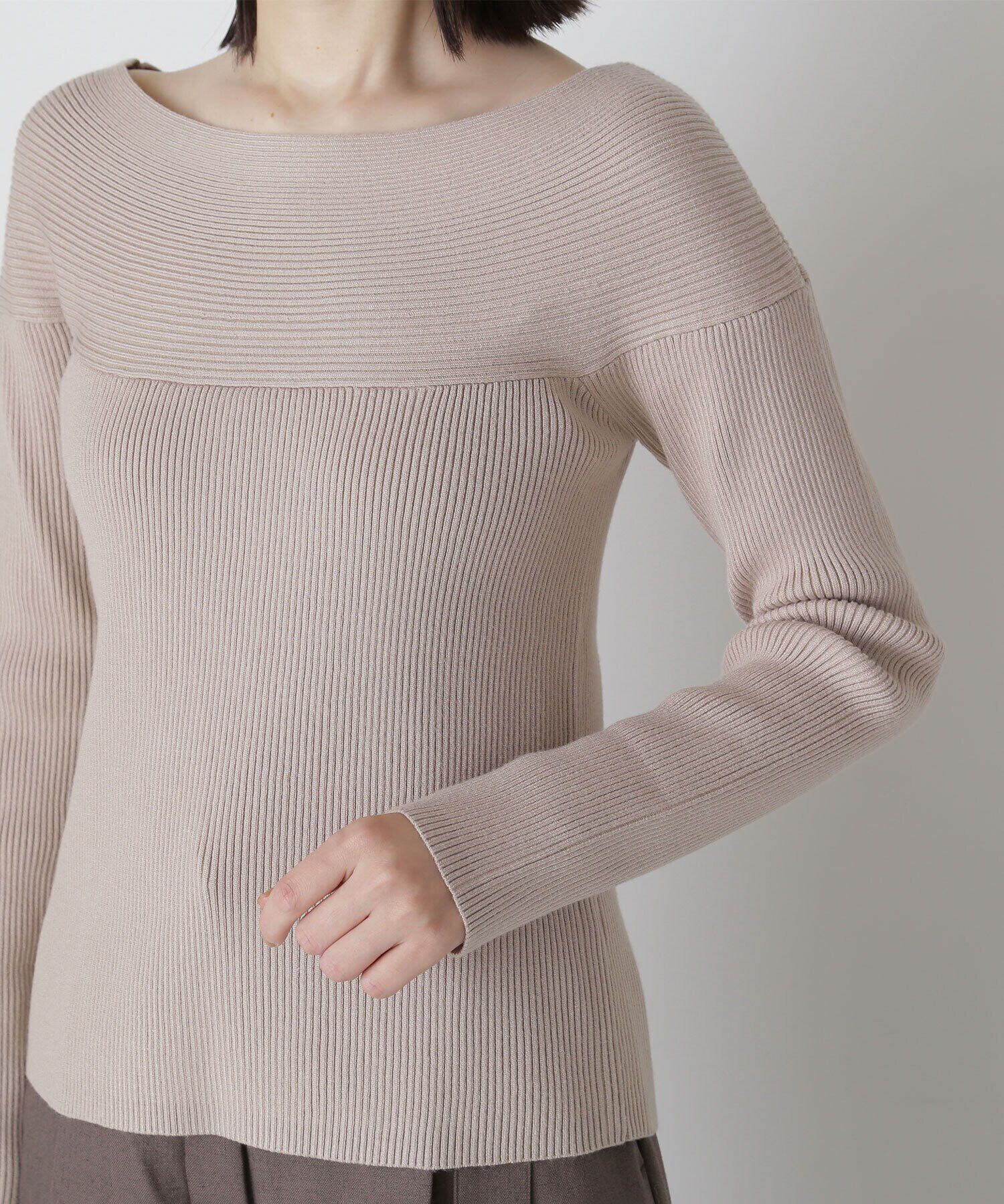  「デコルテラインリブニット　24AW」|ニット・セーター|