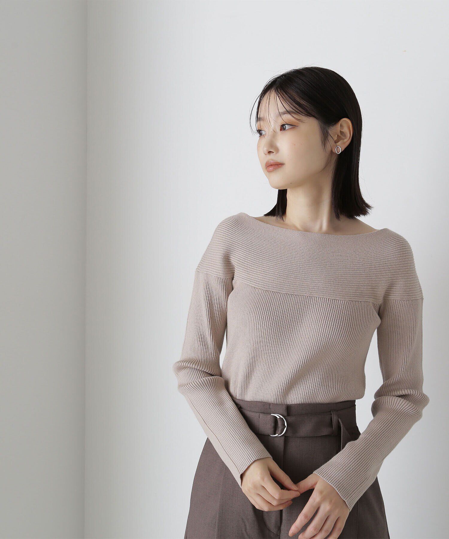  「デコルテラインリブニット　24AW」|ニット・セーター|