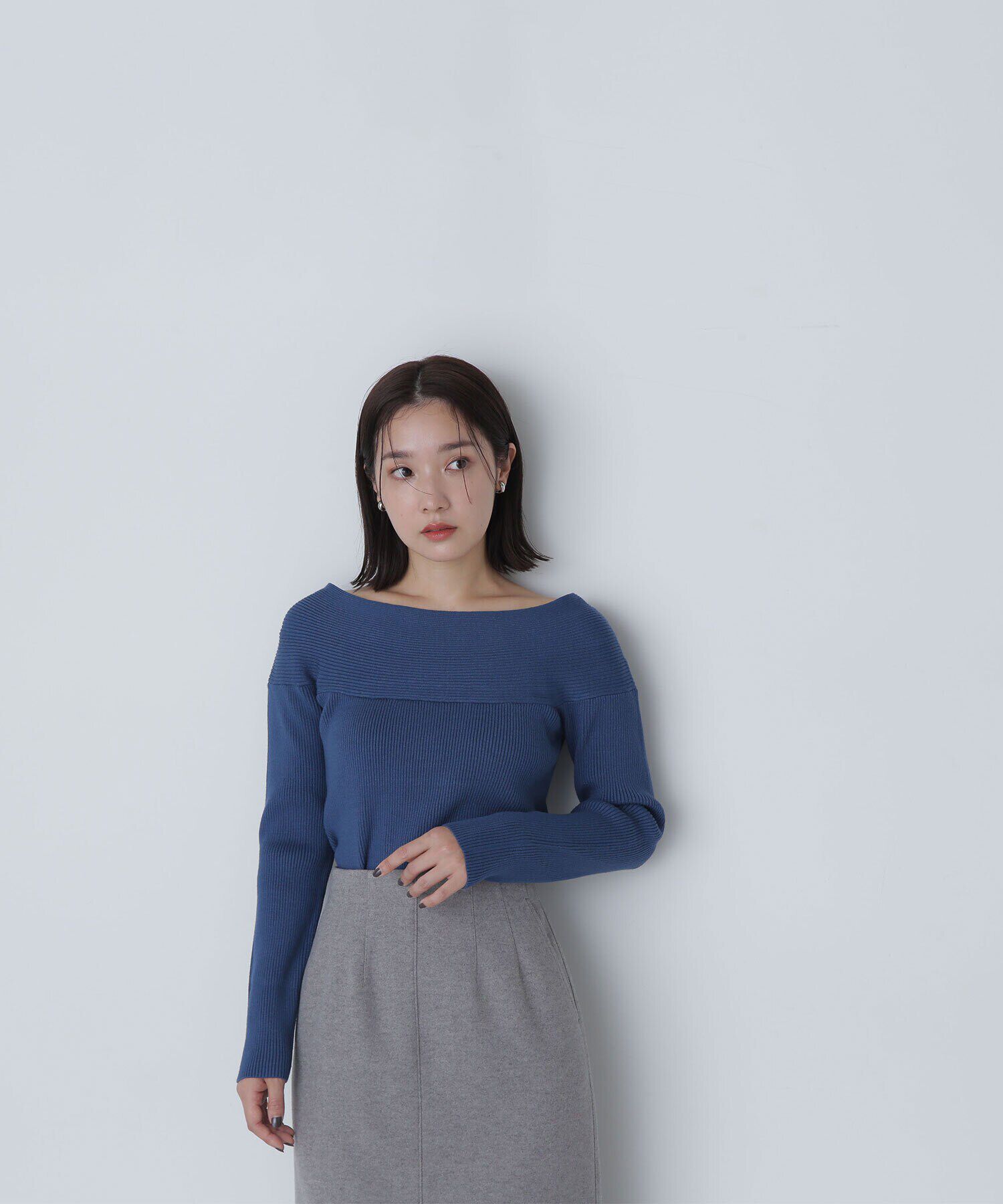  「デコルテラインリブニット　24AW」|ニット・セーター|