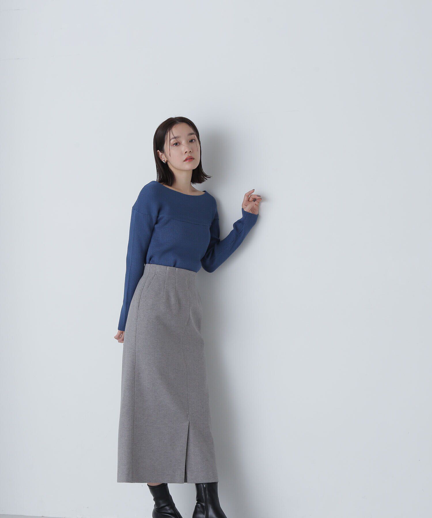  「デコルテラインリブニット　24AW」|ニット・セーター|