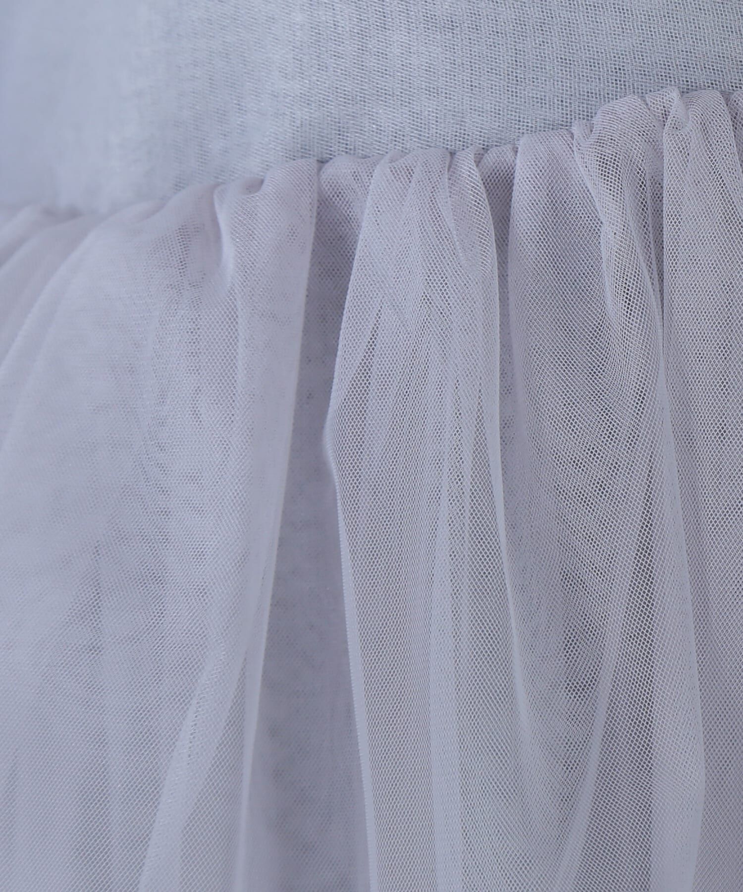  「カットソーレイヤードチュールワンピース」|ワンピース|