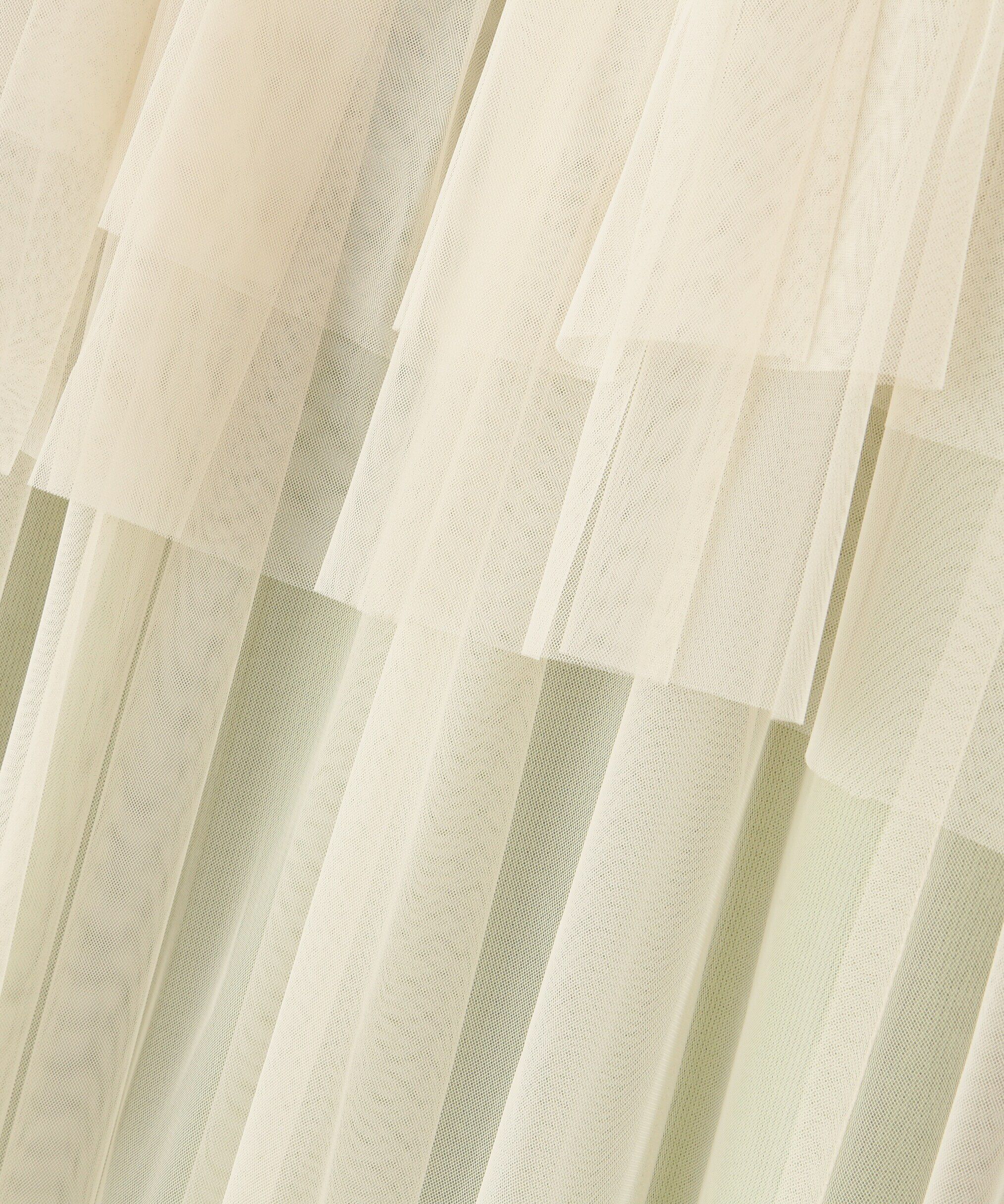  「カットソーレイヤードチュールワンピース」|ワンピース|