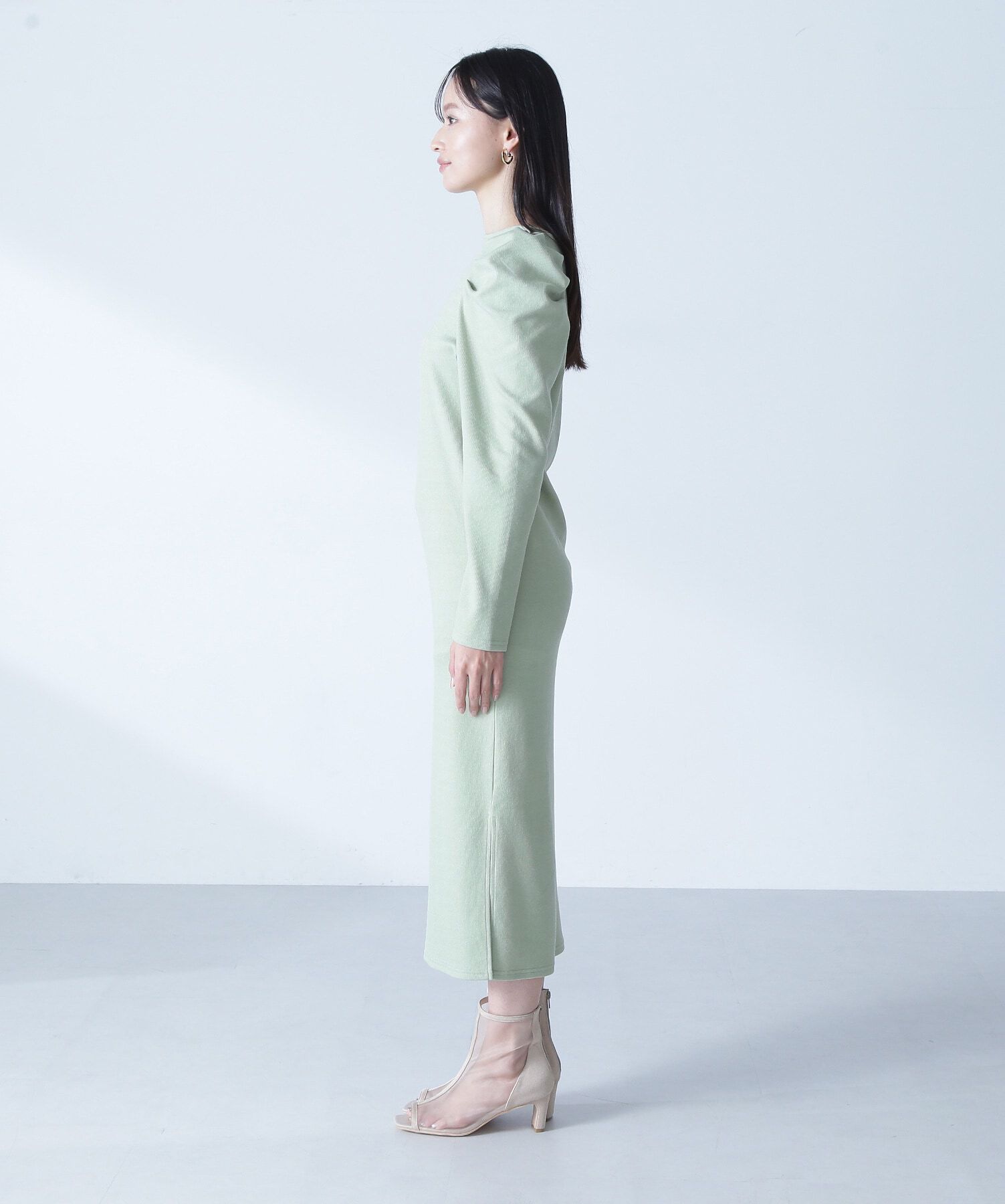  「カットソーレイヤードチュールワンピース」|ワンピース|