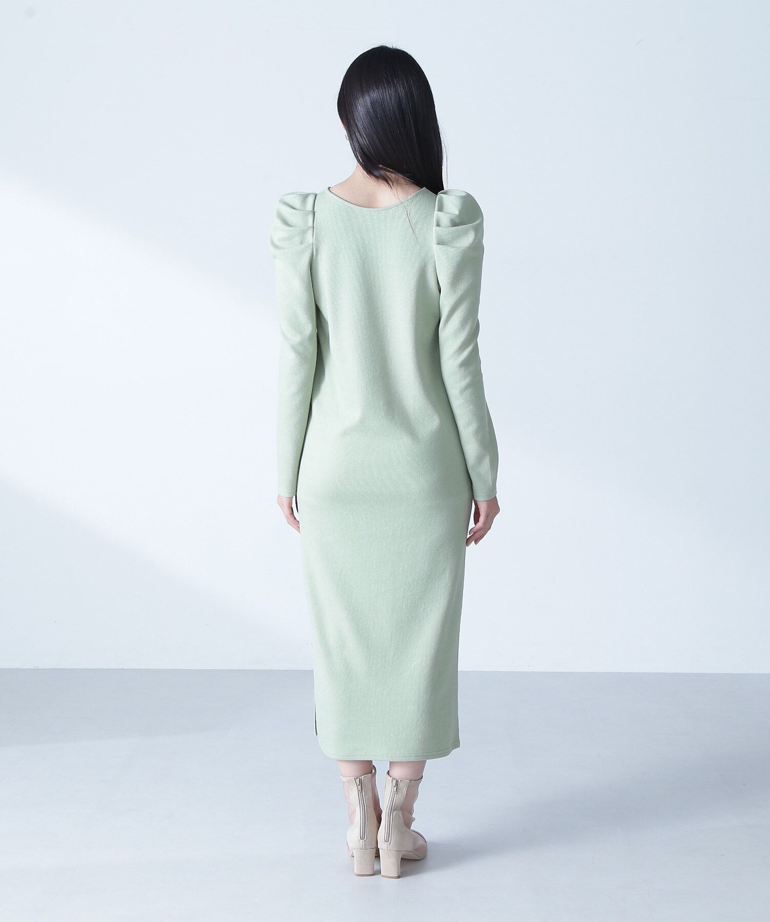  「カットソーレイヤードチュールワンピース」|ワンピース|