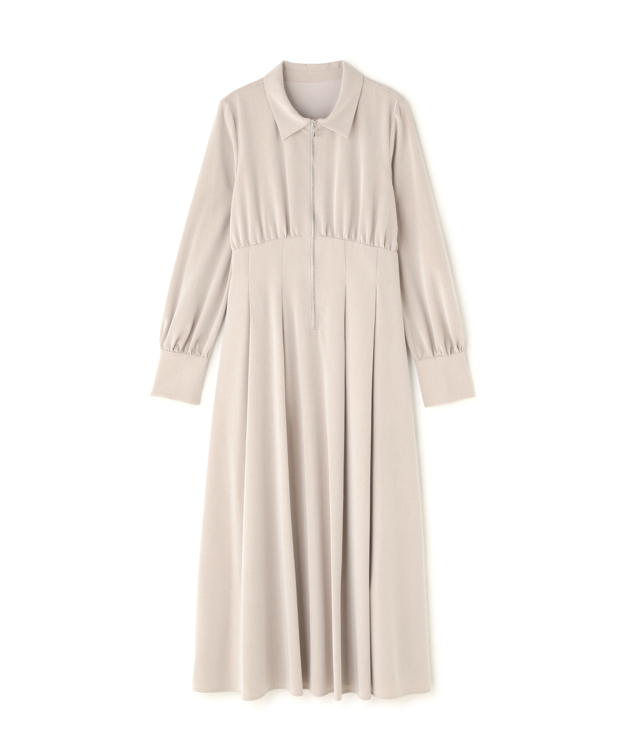  「襟付フロントジップワンピース」|ワンピース|