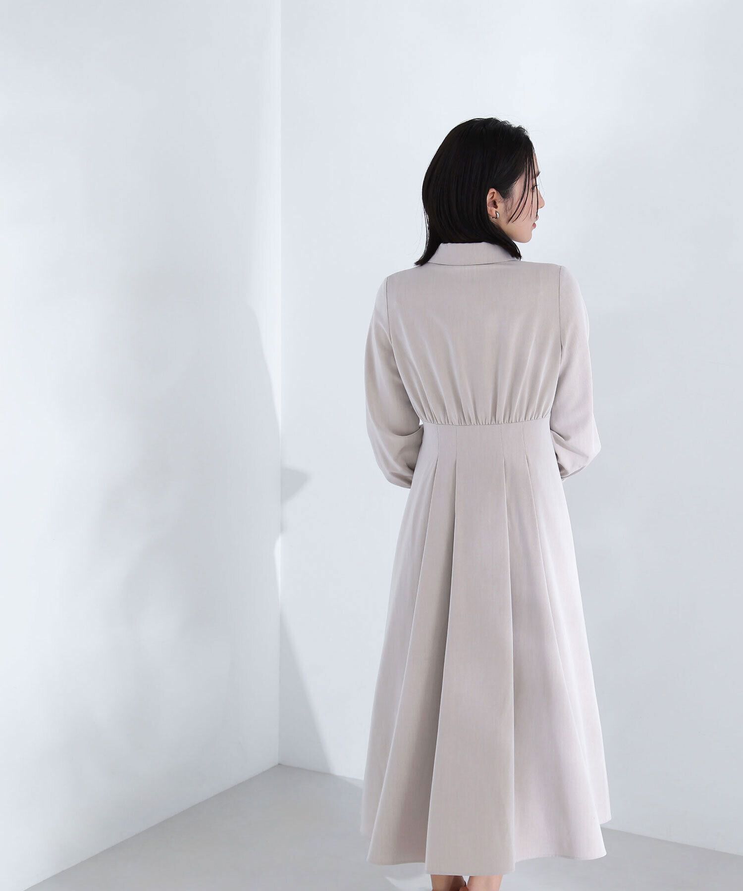  「襟付フロントジップワンピース」|ワンピース|