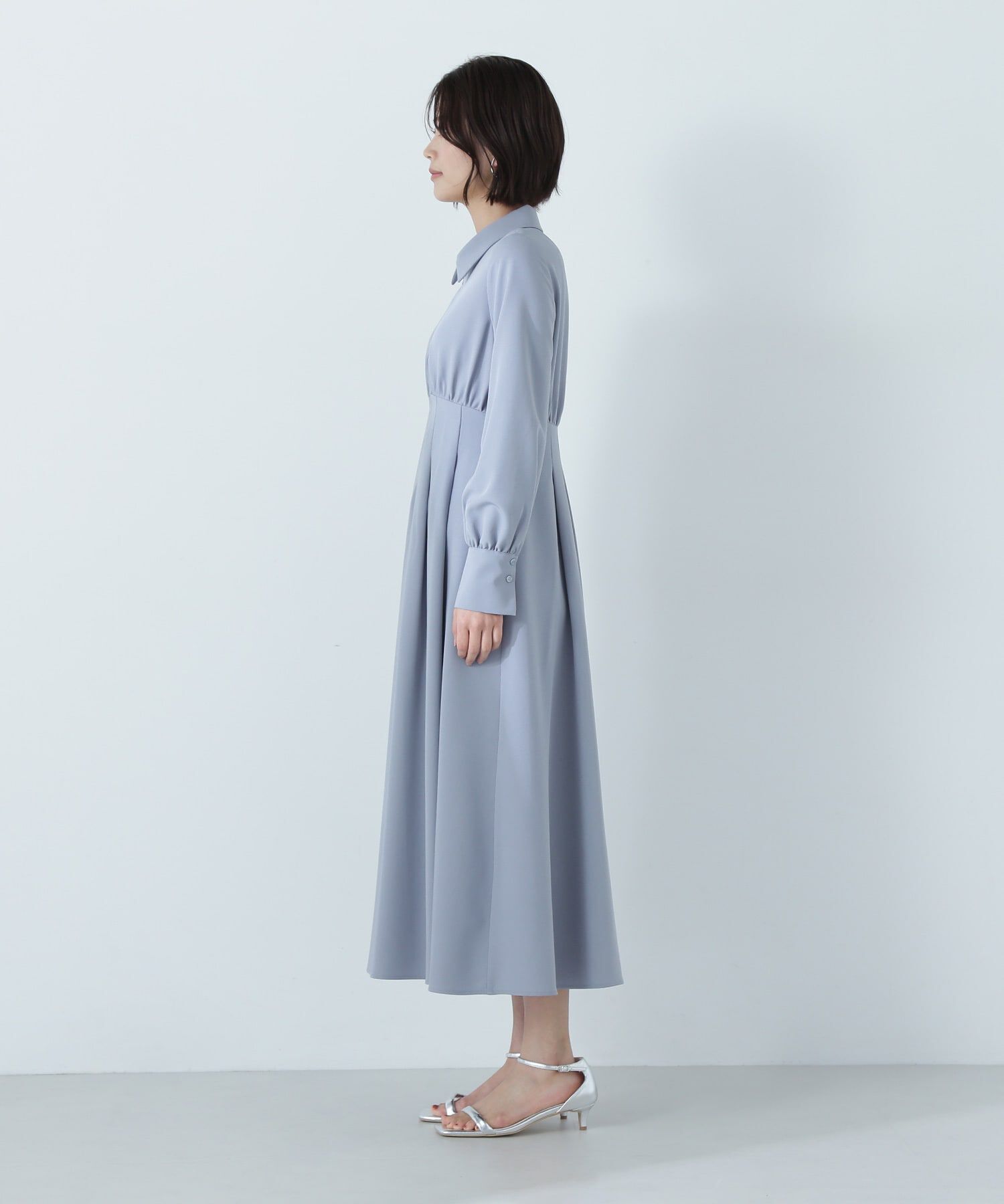  「襟付フロントジップワンピース」|ワンピース|