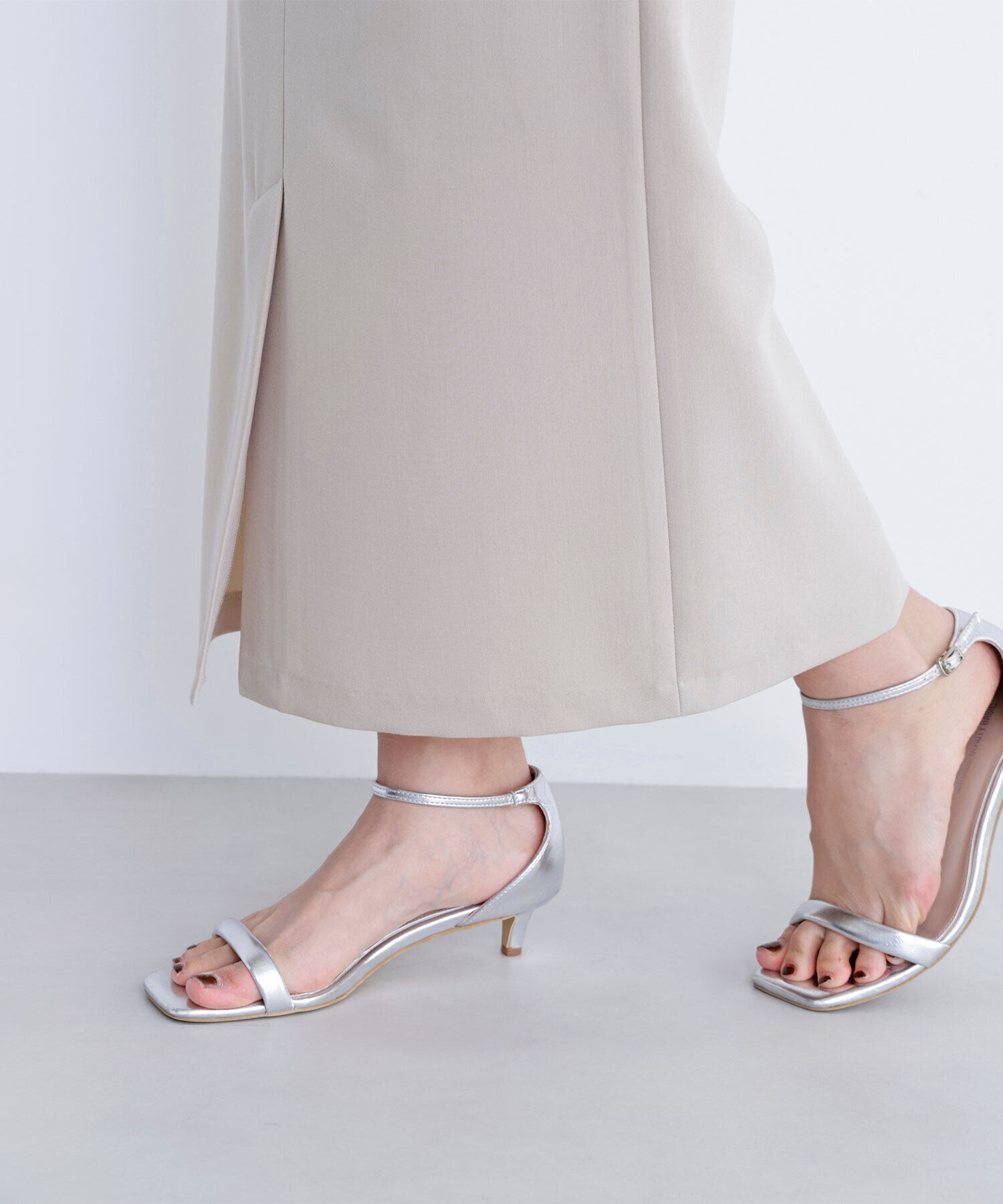  「ベルテッドリネンライクナロースカート」|スカート|