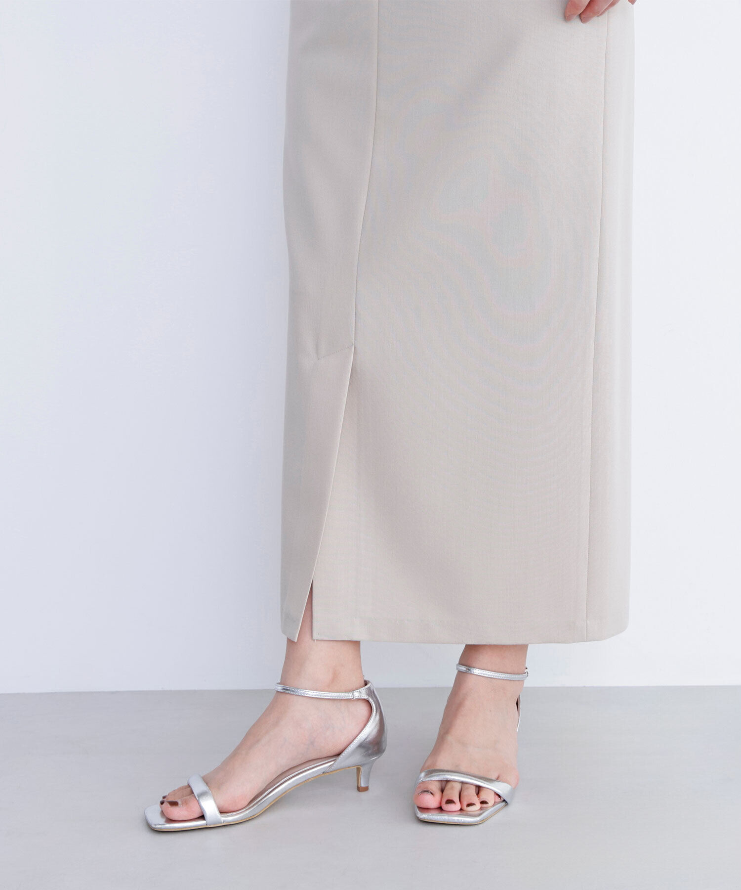  「ベルテッドリネンライクナロースカート」|スカート|