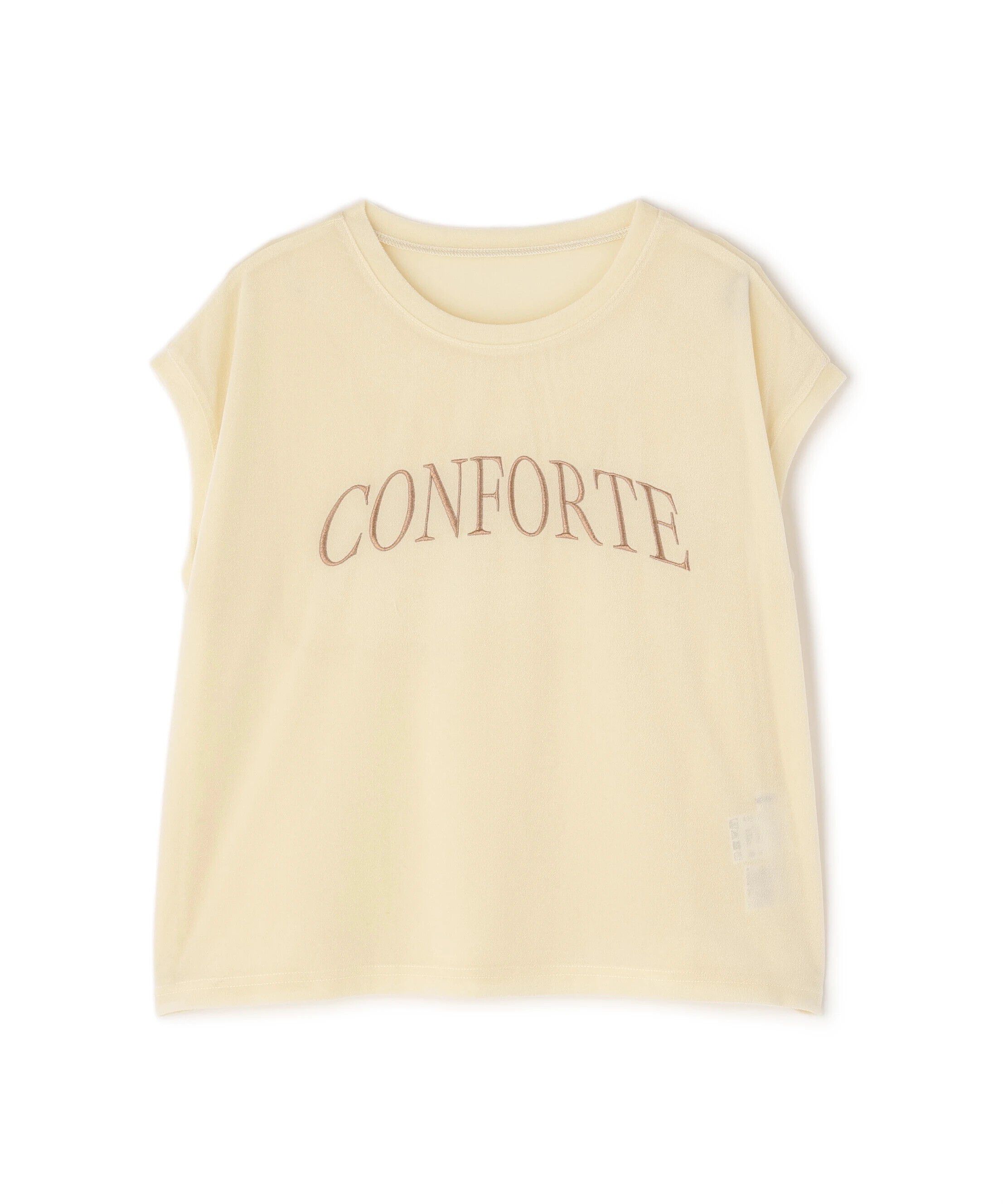  「ベロアロゴ刺繍トップス」|Tシャツ・カットソー|