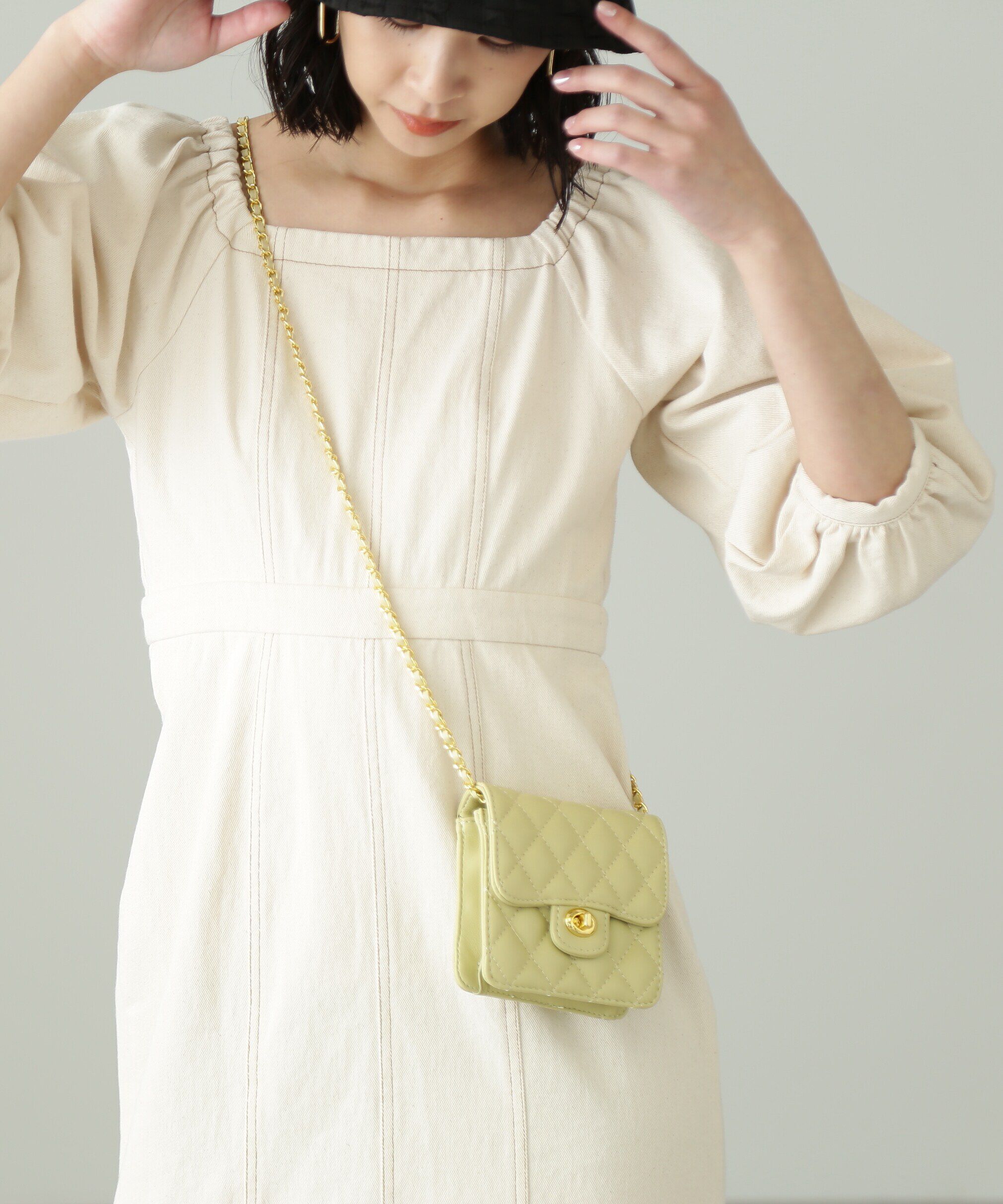  「パフスリーブマーメイドデニムワンピース」|ワンピース|