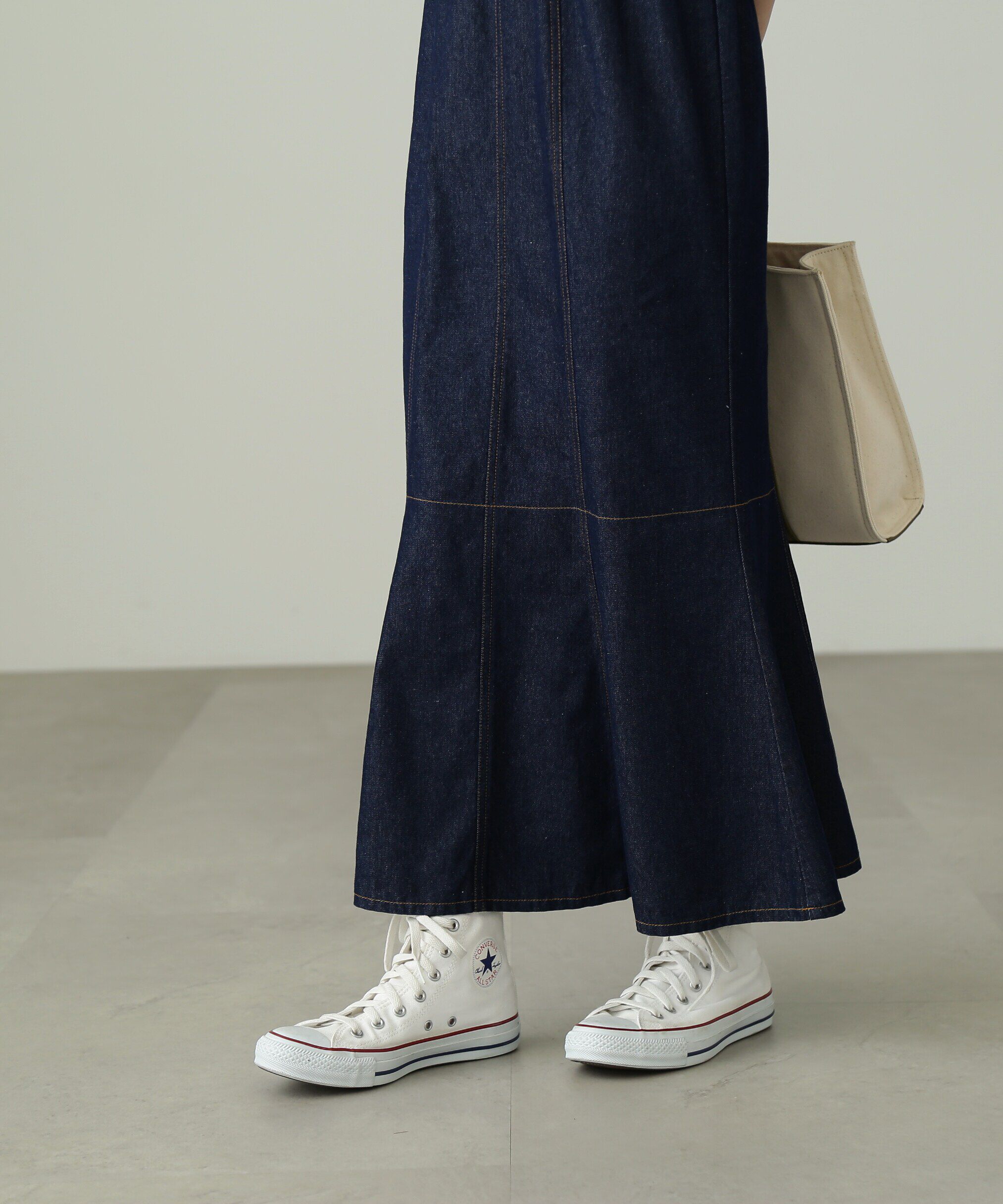  「パフスリーブマーメイドデニムワンピース」|ワンピース|